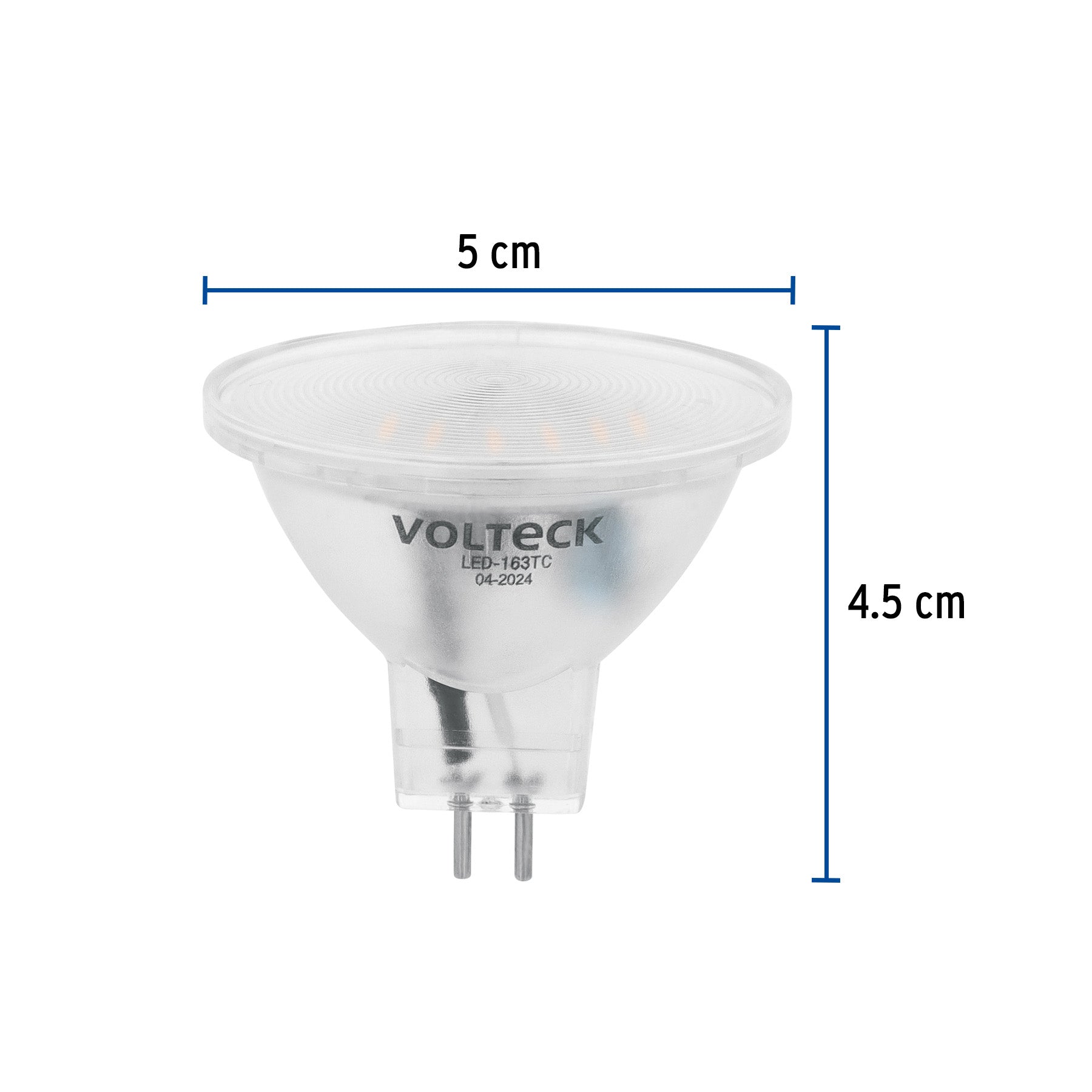 Lámpara trans. de LED 3W MR16 base GU5.3 luz cálida, blíster