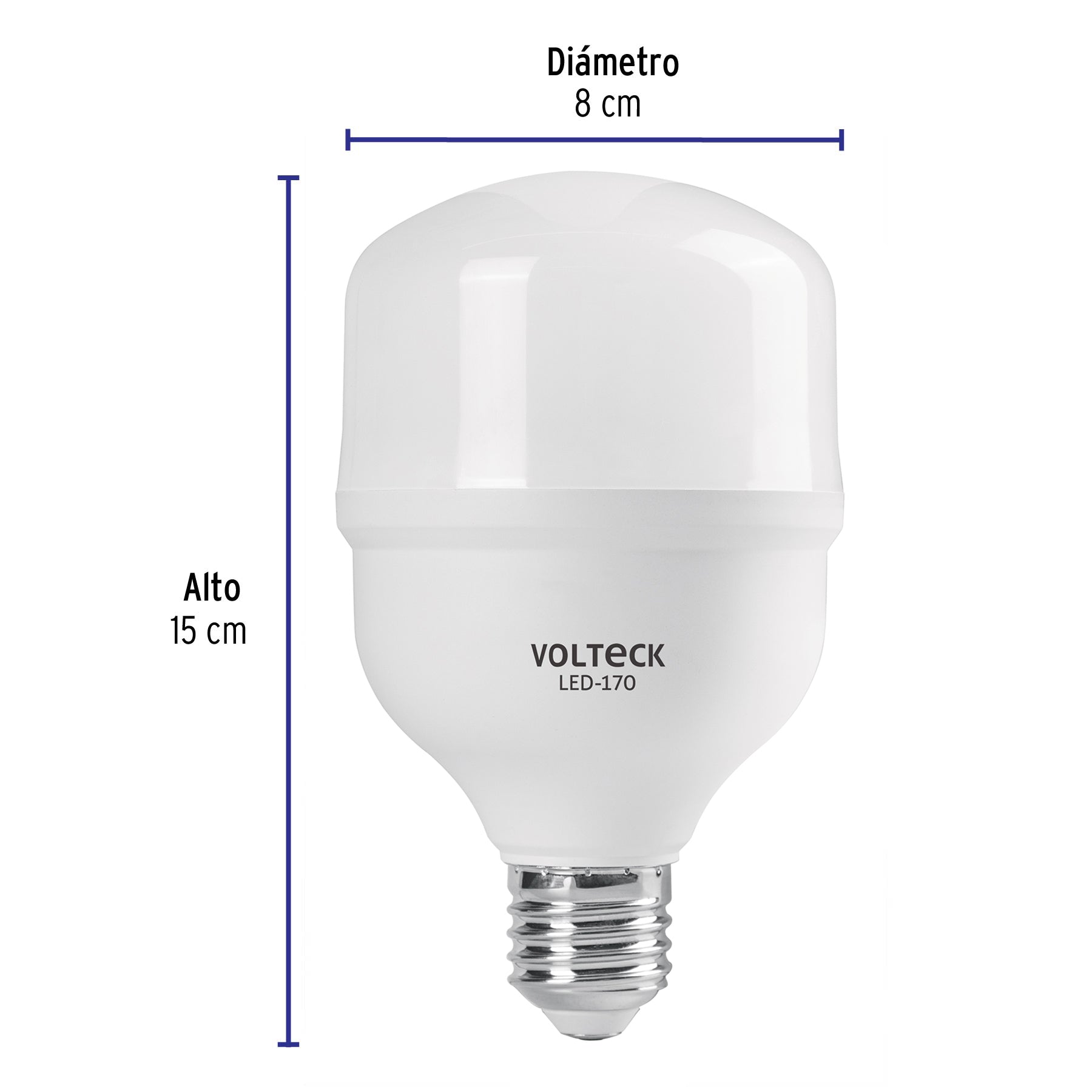 Foco LED alta potencia 20W (170W) 6500K blanca fría, E26