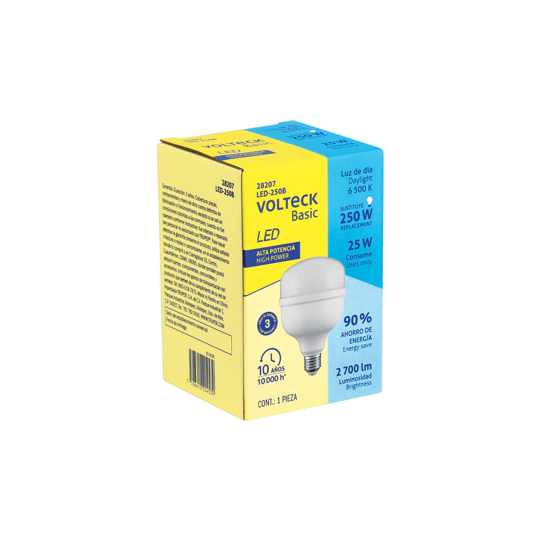 Foco LED alta potencia 25W (250W) 6500K blanca fría, BASIC