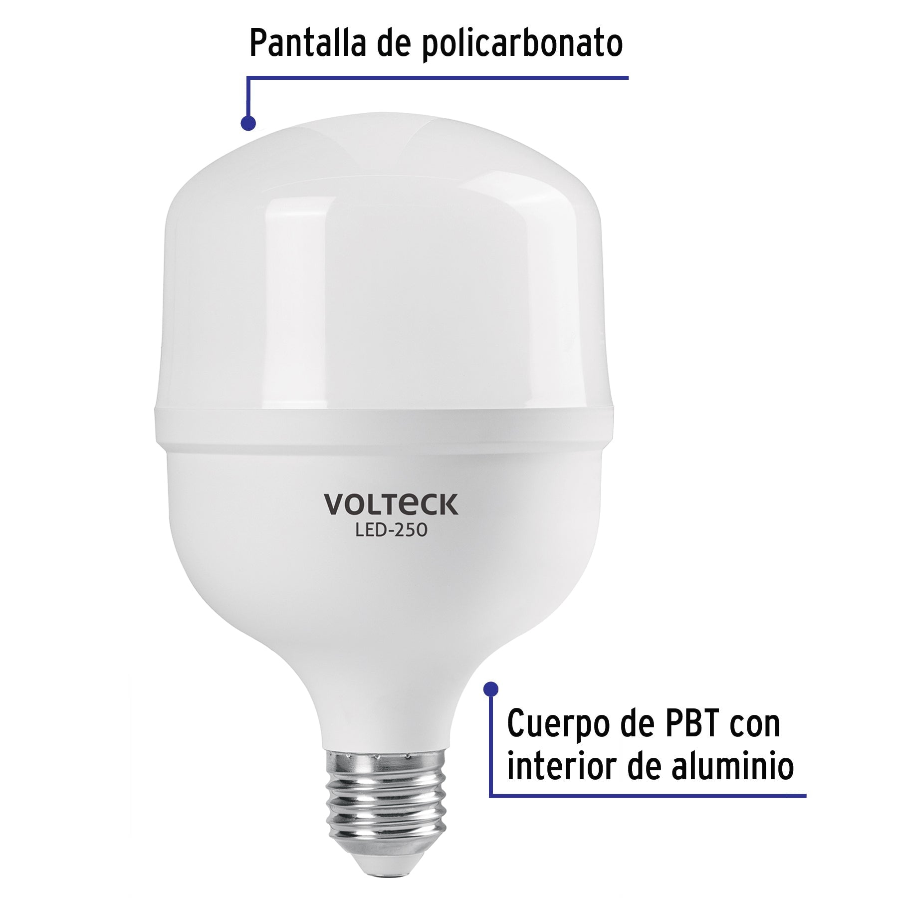 Foco LED alta potencia 30W (250W) 6500K blanca fría, E26