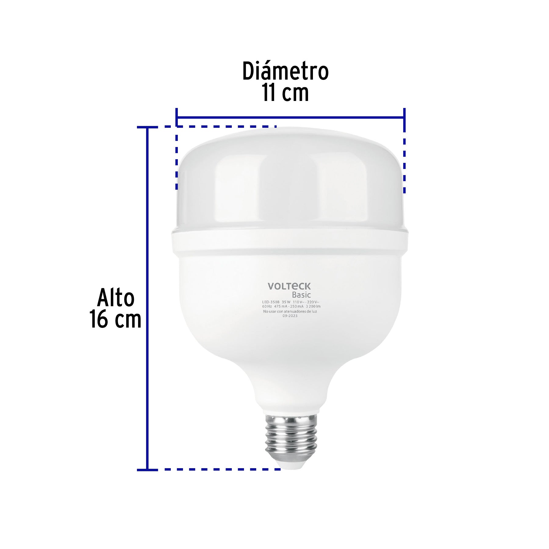 Foco LED alta potencia 35W (350W) 6500K blanca fría, BASIC