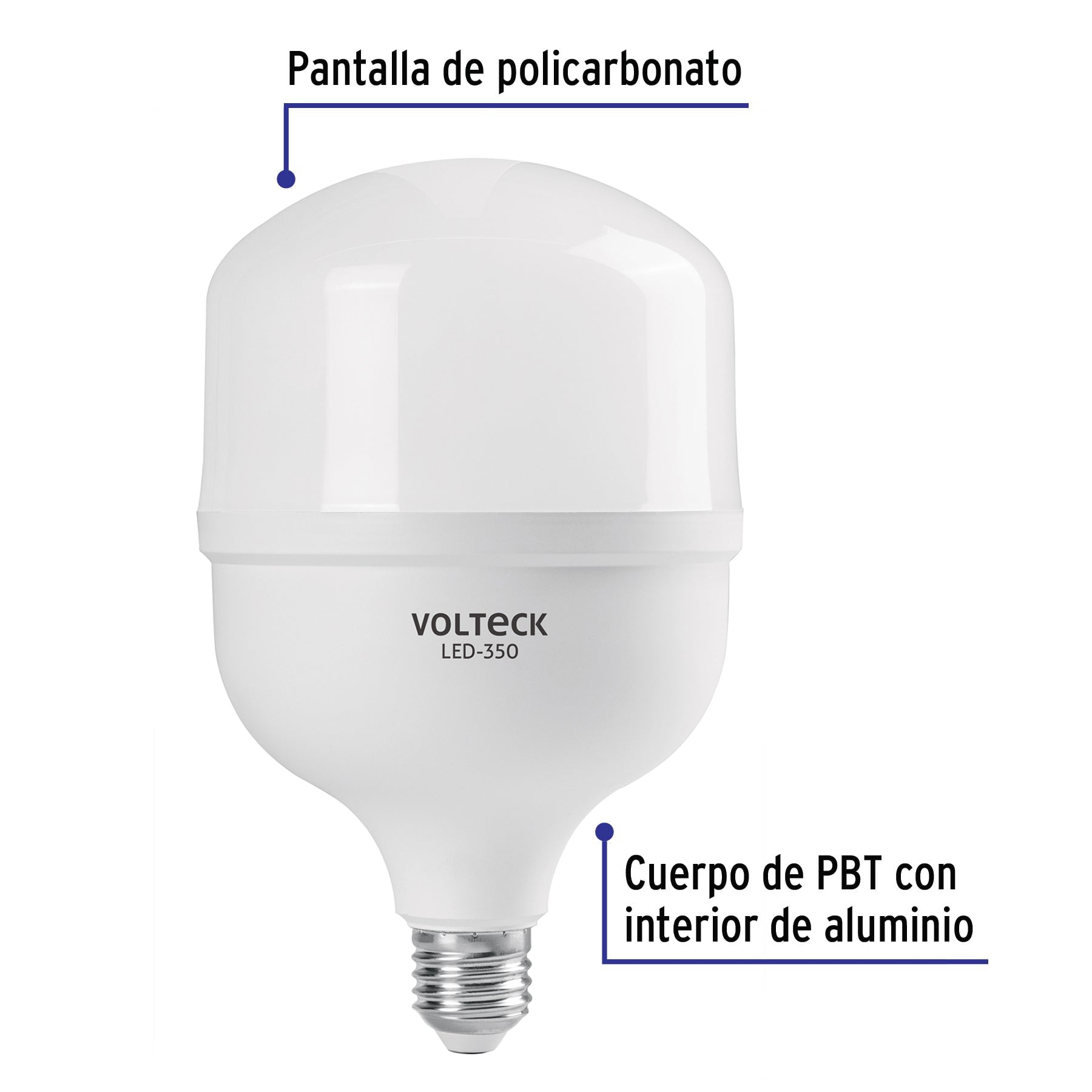 Foco LED alta potencia 40W (350W) 6500K blanca fría, E26