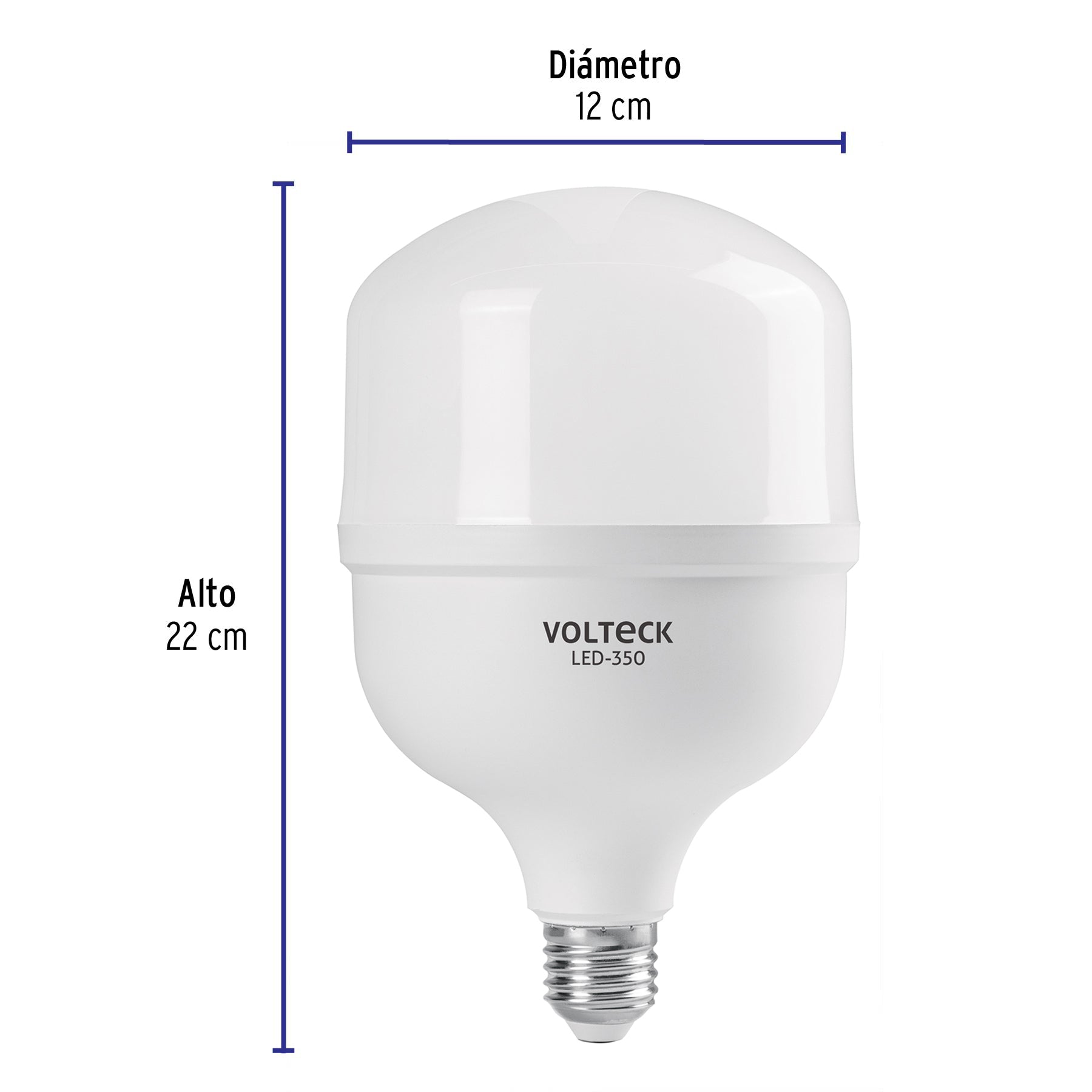 Foco LED alta potencia 40W (350W) 6500K blanca fría, E26