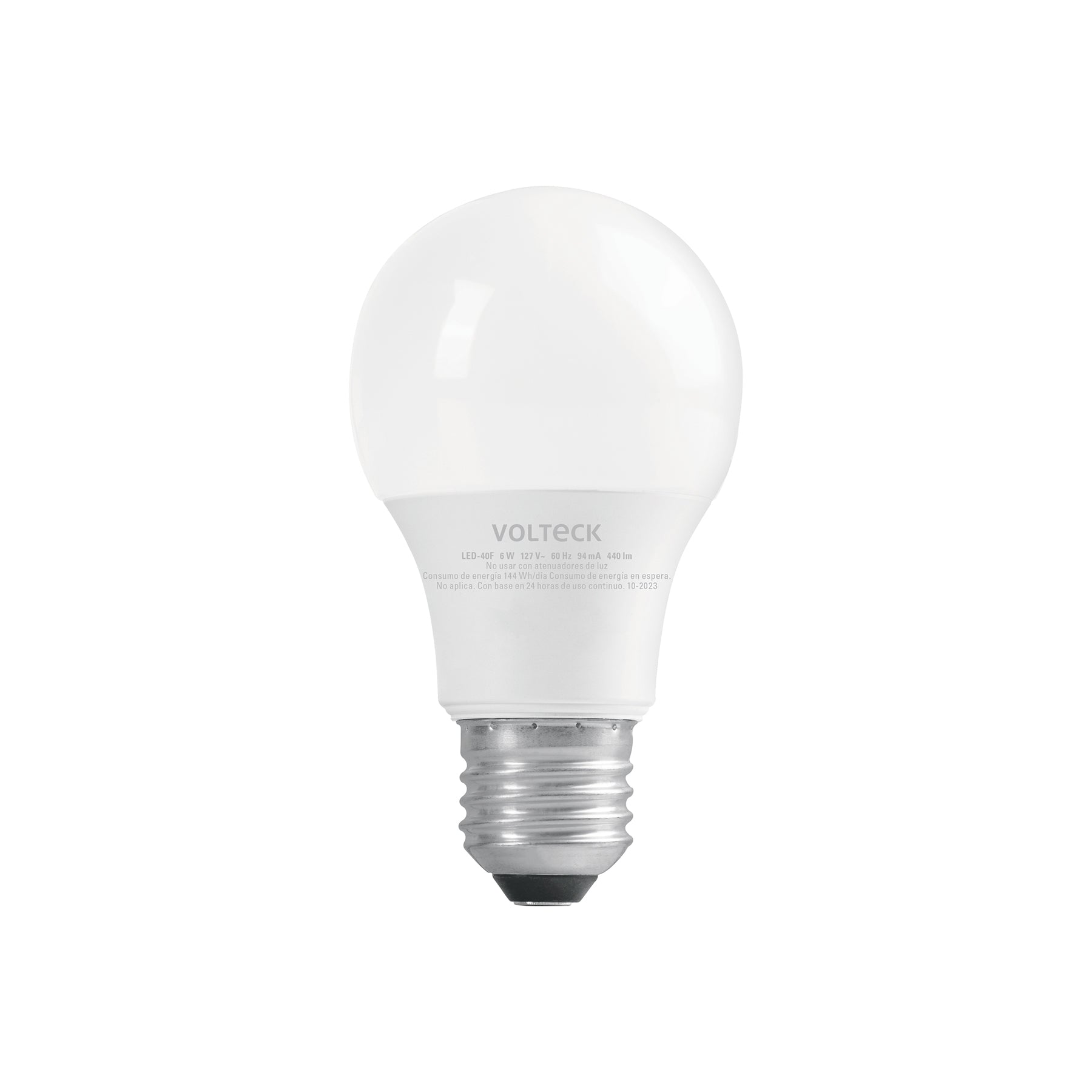 Foco LED 6W (40W) A19, 6500K blanca fría, 440 lm, blíster