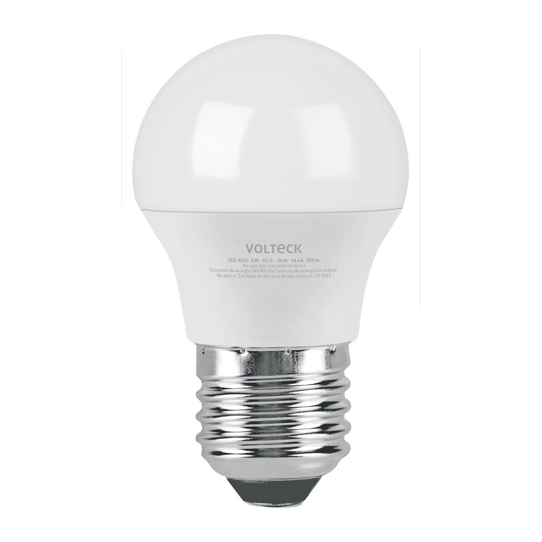 Foco LED 6W (40W) G45, 3000K blanca cálida, 550 lm, blíster