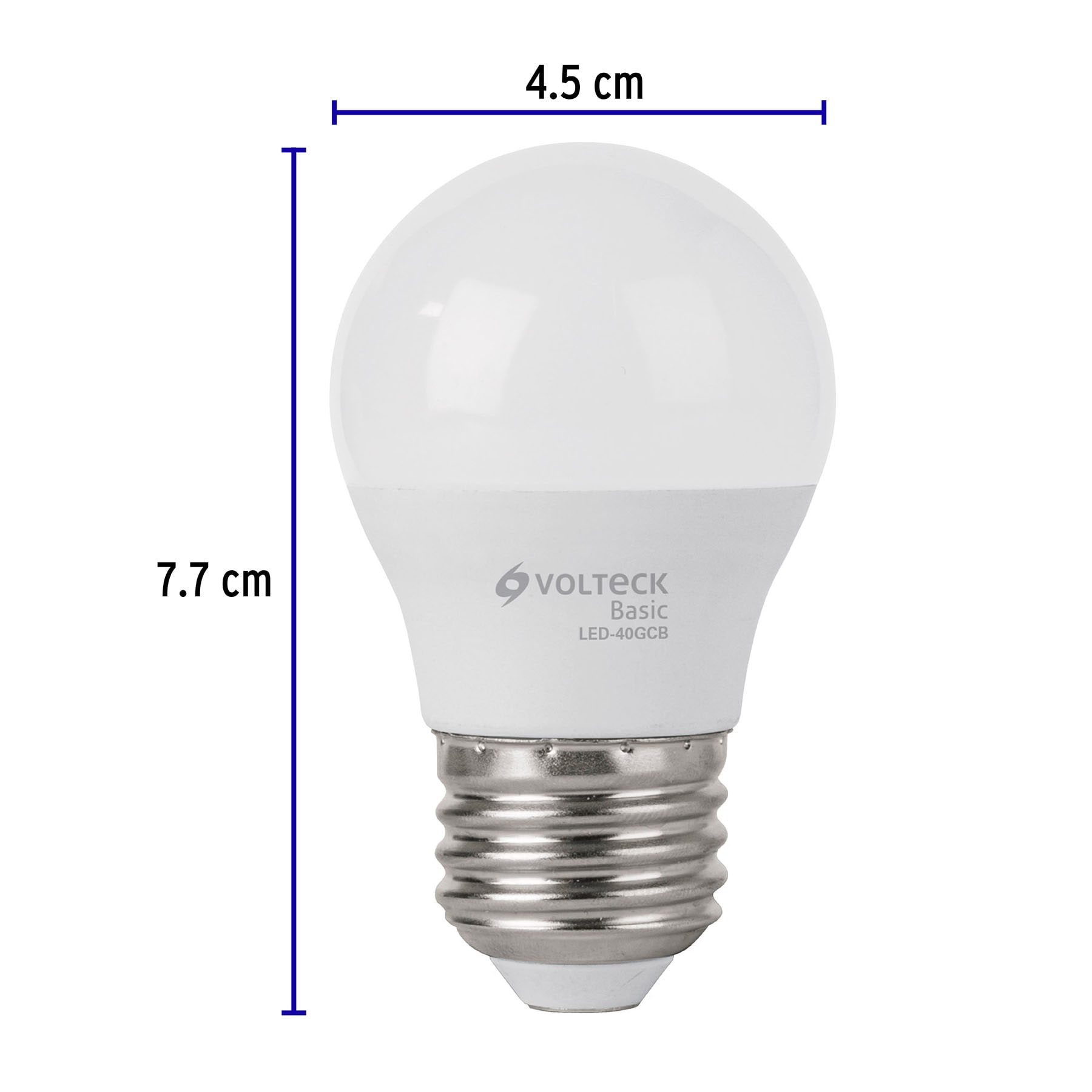 Foco LED 5W (40W) G45, 3000K blanca cálida, 450 lm, BASIC
