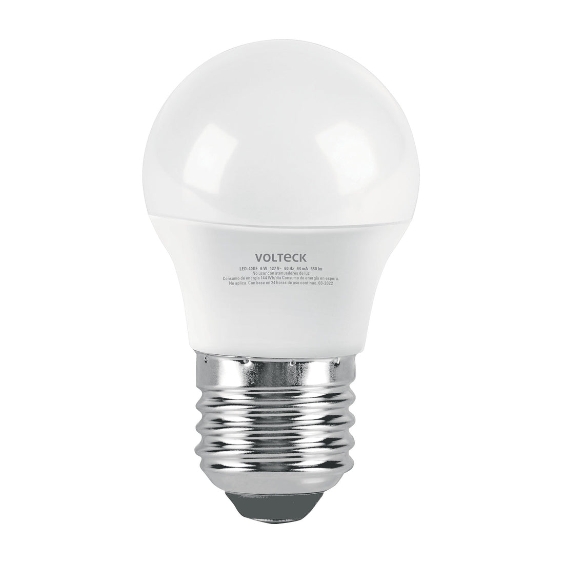 Foco LED 6W (40W) G45, 6500K blanca fría, 550 lm, blíster