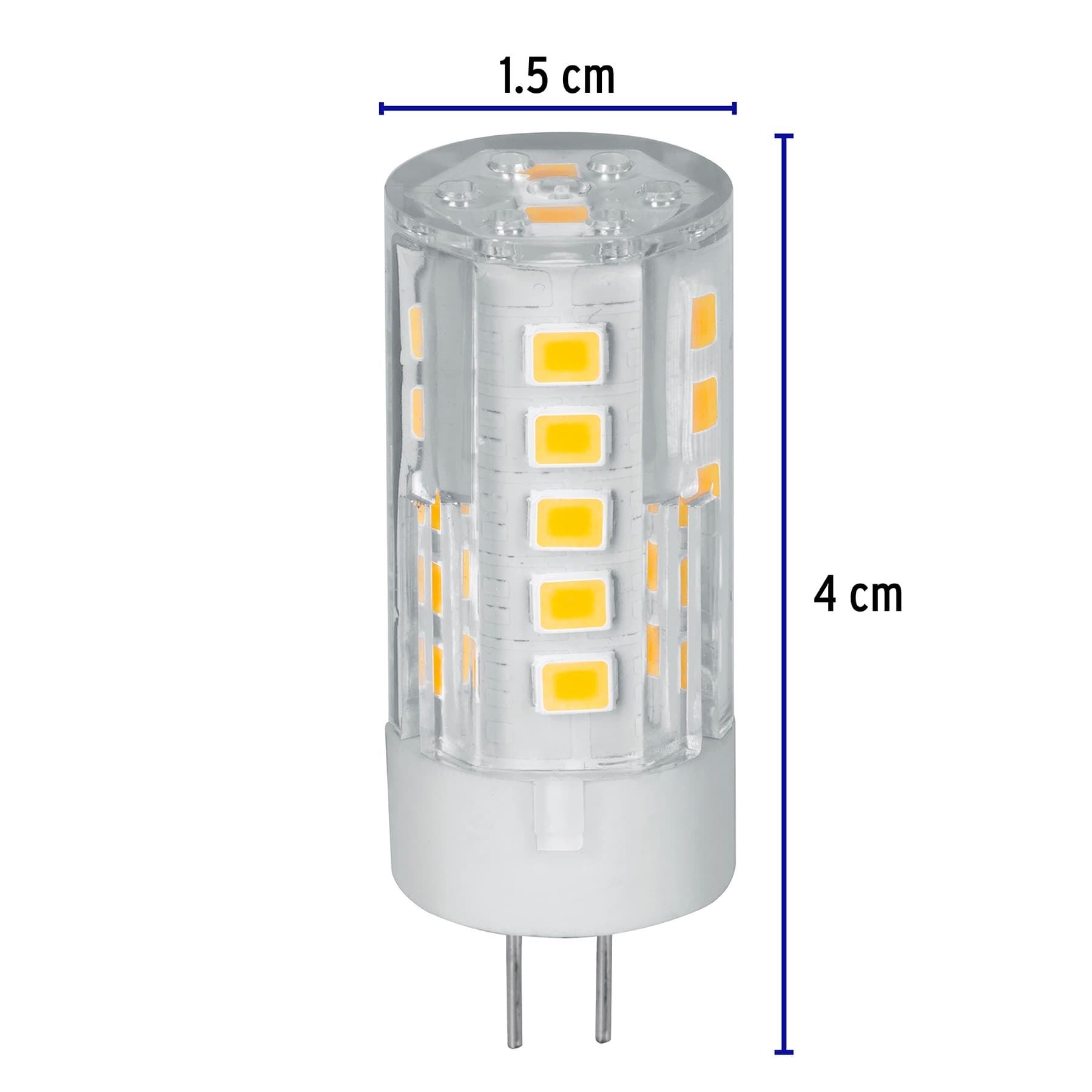 Foco LED 3 W, tipo capsula, 2700K luz ámbar, G4, VOLTECK