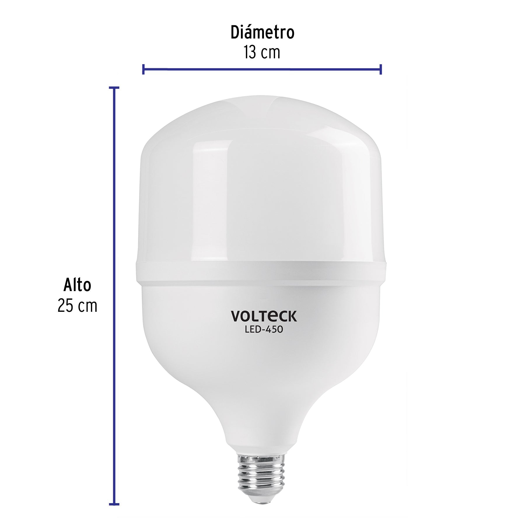 Foco LED alta potencia 50W (450W) 6500K blanca fría, E26