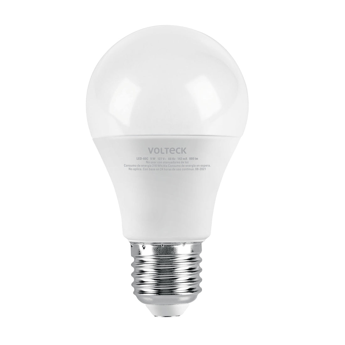 Foco LED 9W (60W) A19, 3000K blanca cálida, 800 lm, blíster