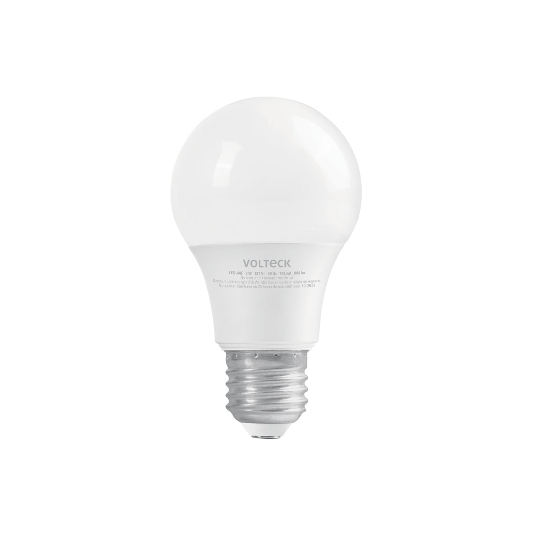 Foco LED 9W (60W) A19, 6500K blanca fría, 800 lm, blíster