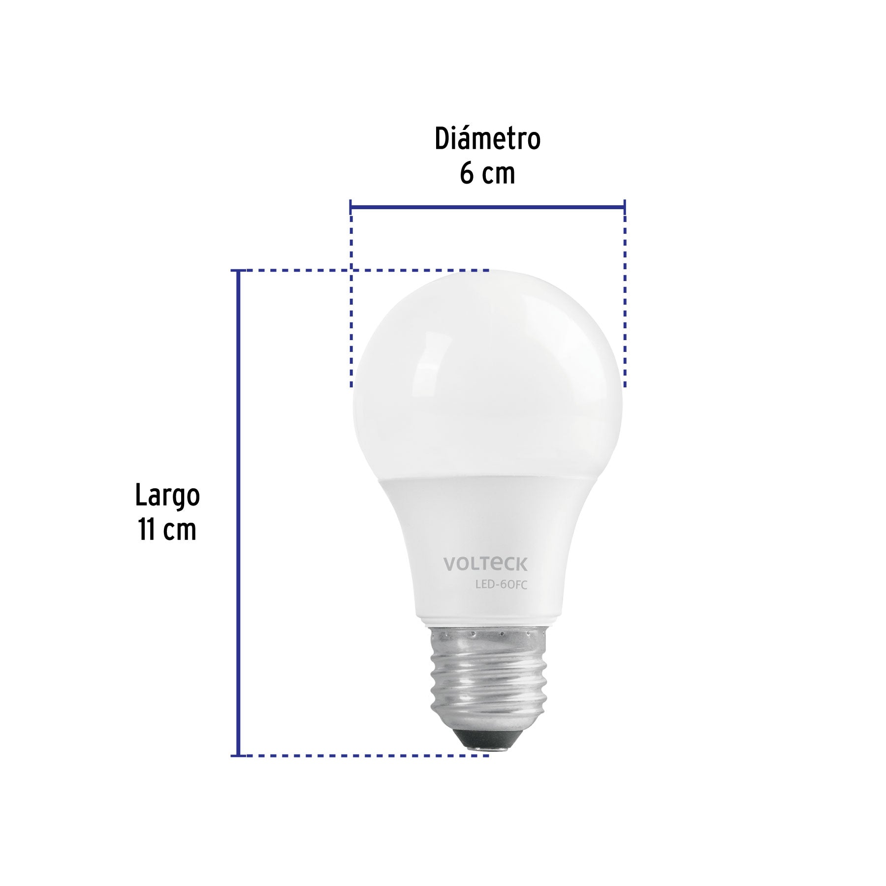 Foco LED 9W (60W) A19, 6500K blanca fría, 800 lm, caja