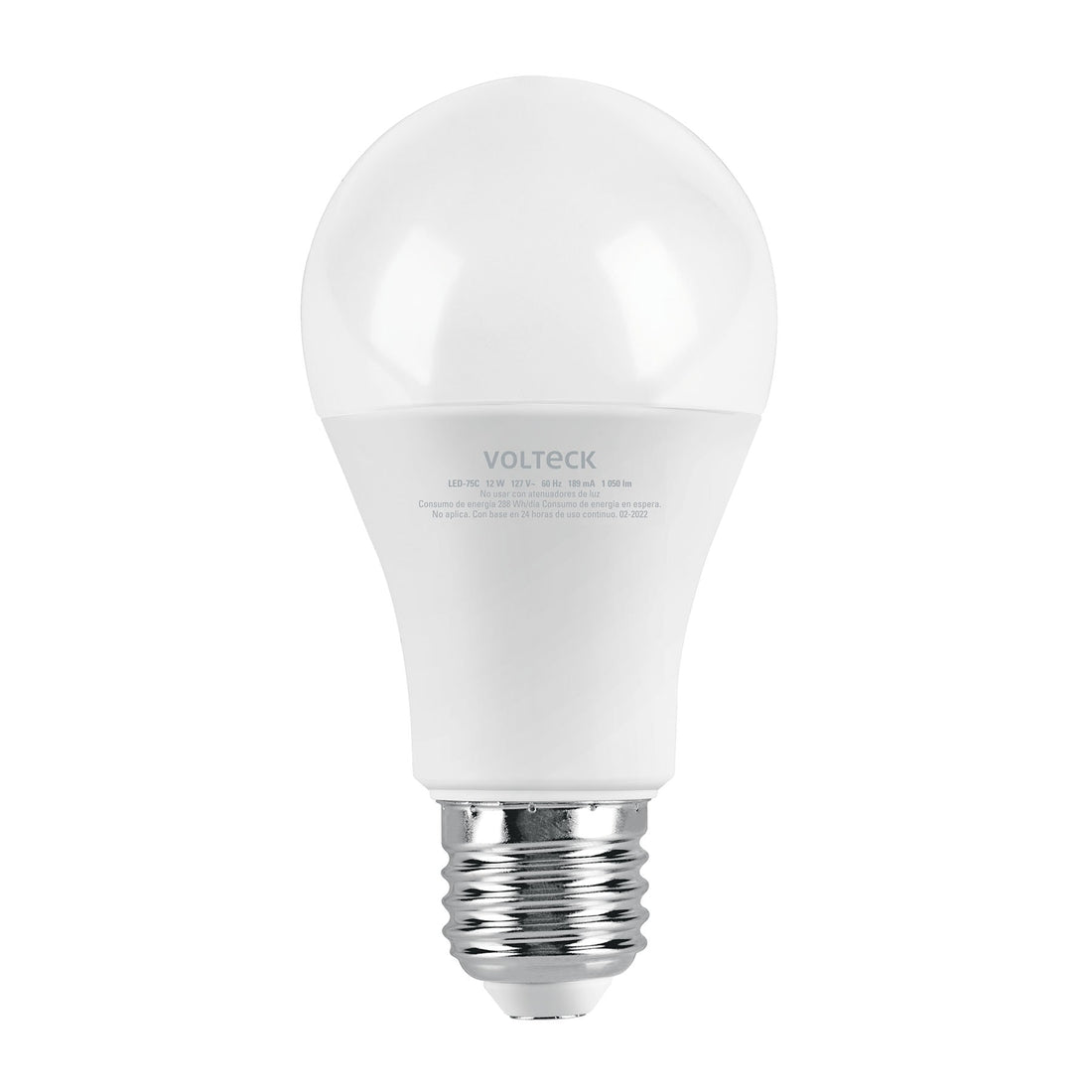Foco LED 12W (75W) A19, 3000K blanca cálida, 1050lm, blíster