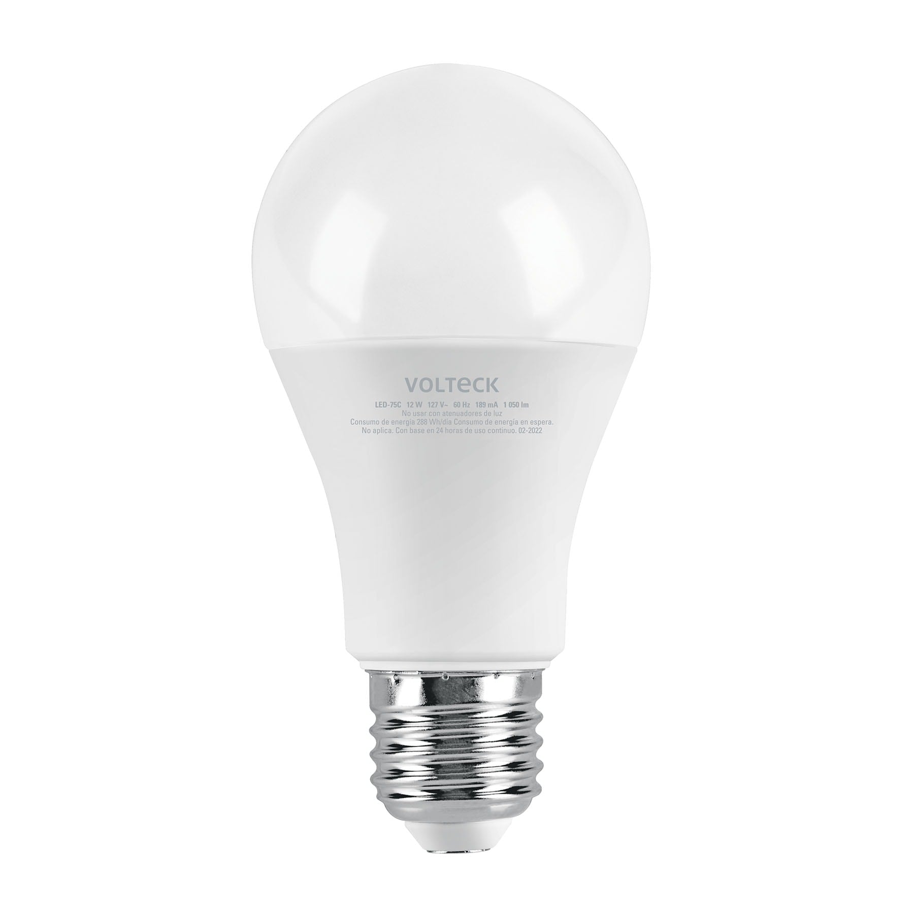 Foco LED 12W (75W) A19, 3000K blanca cálida, 1050lm, blíster