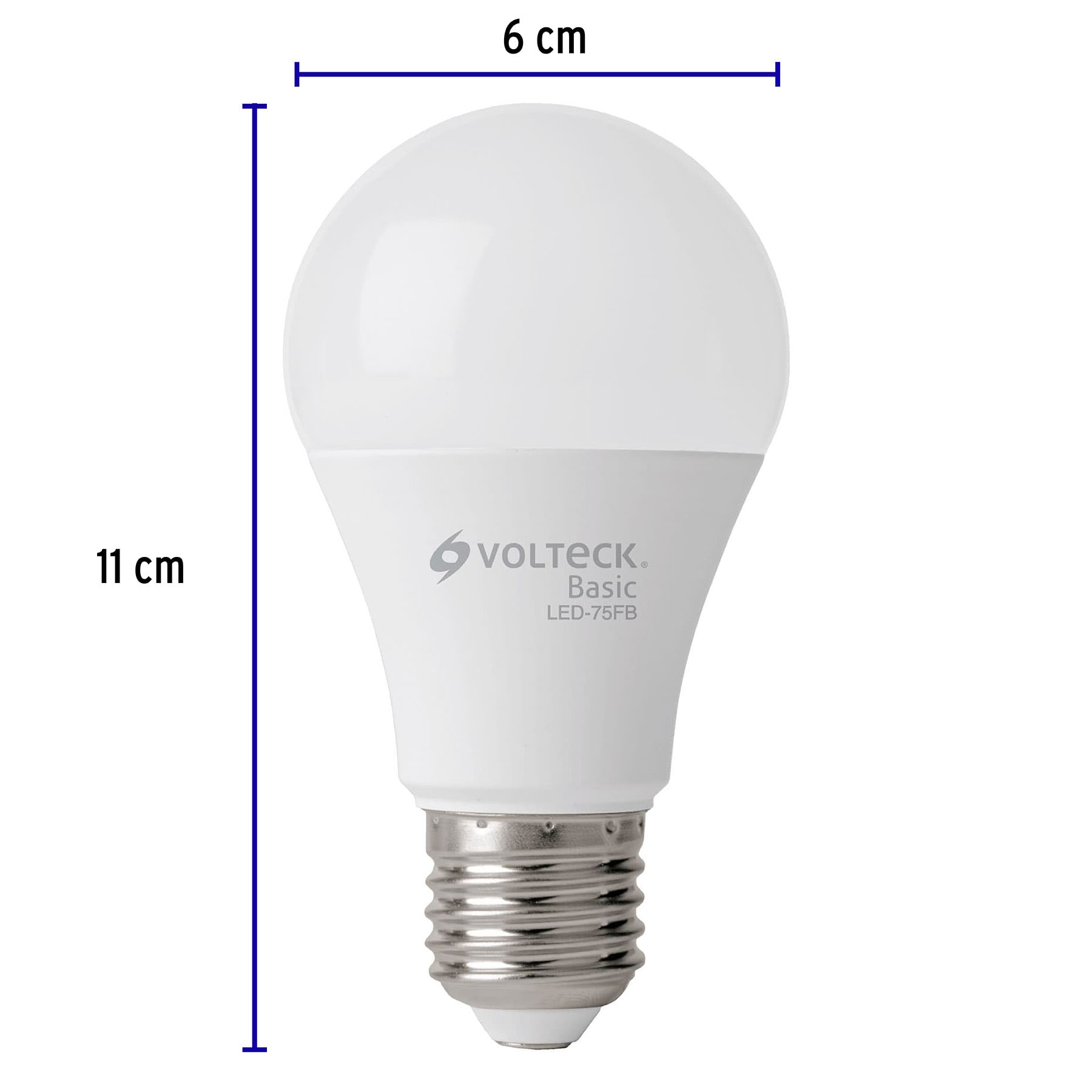 Pack 4 focos LED 10W (75W) A19, 6500K fría, 950 lm, BASIC