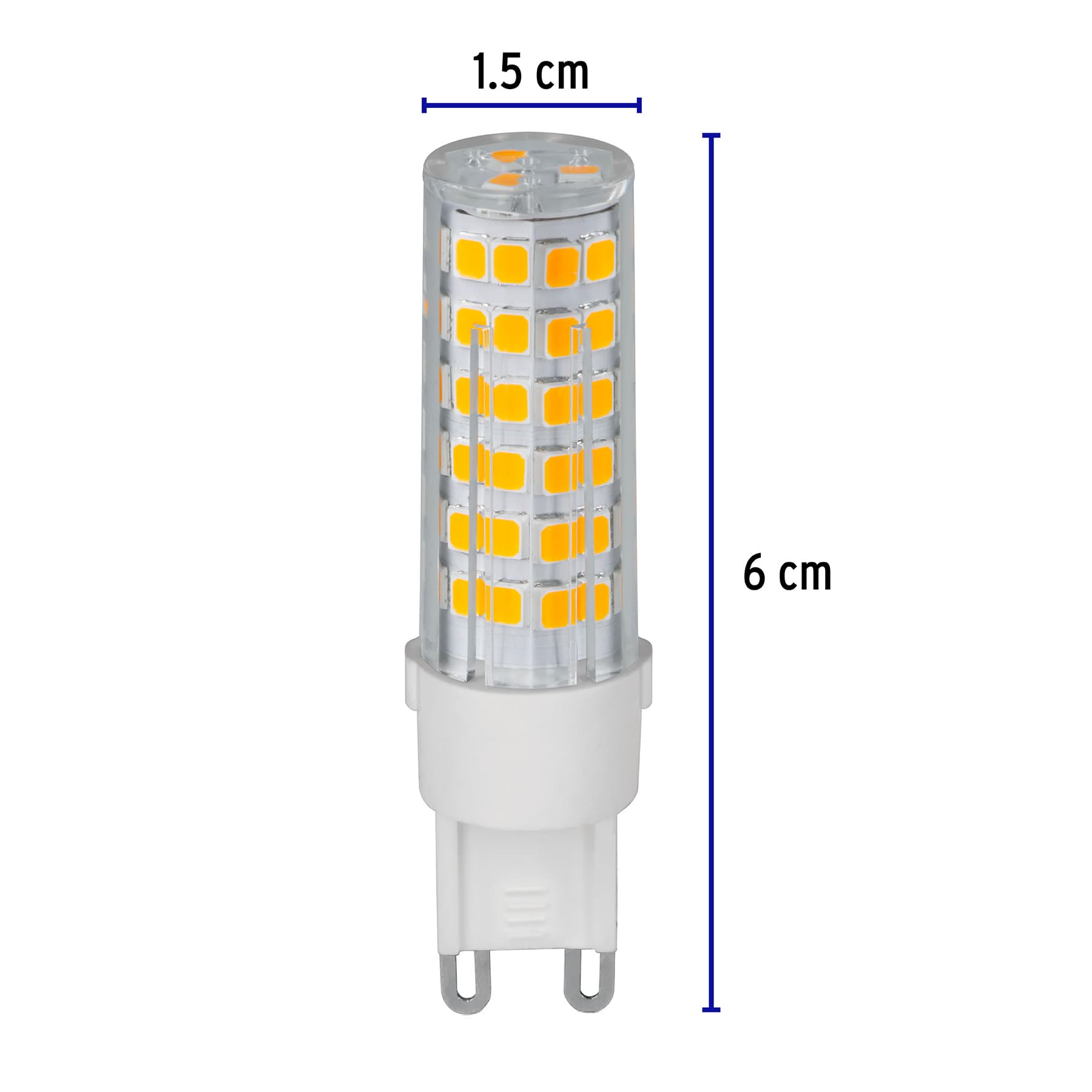 Foco LED 4 W, tipo capsula, 2700K luz ámbar, G9, VOLTECK