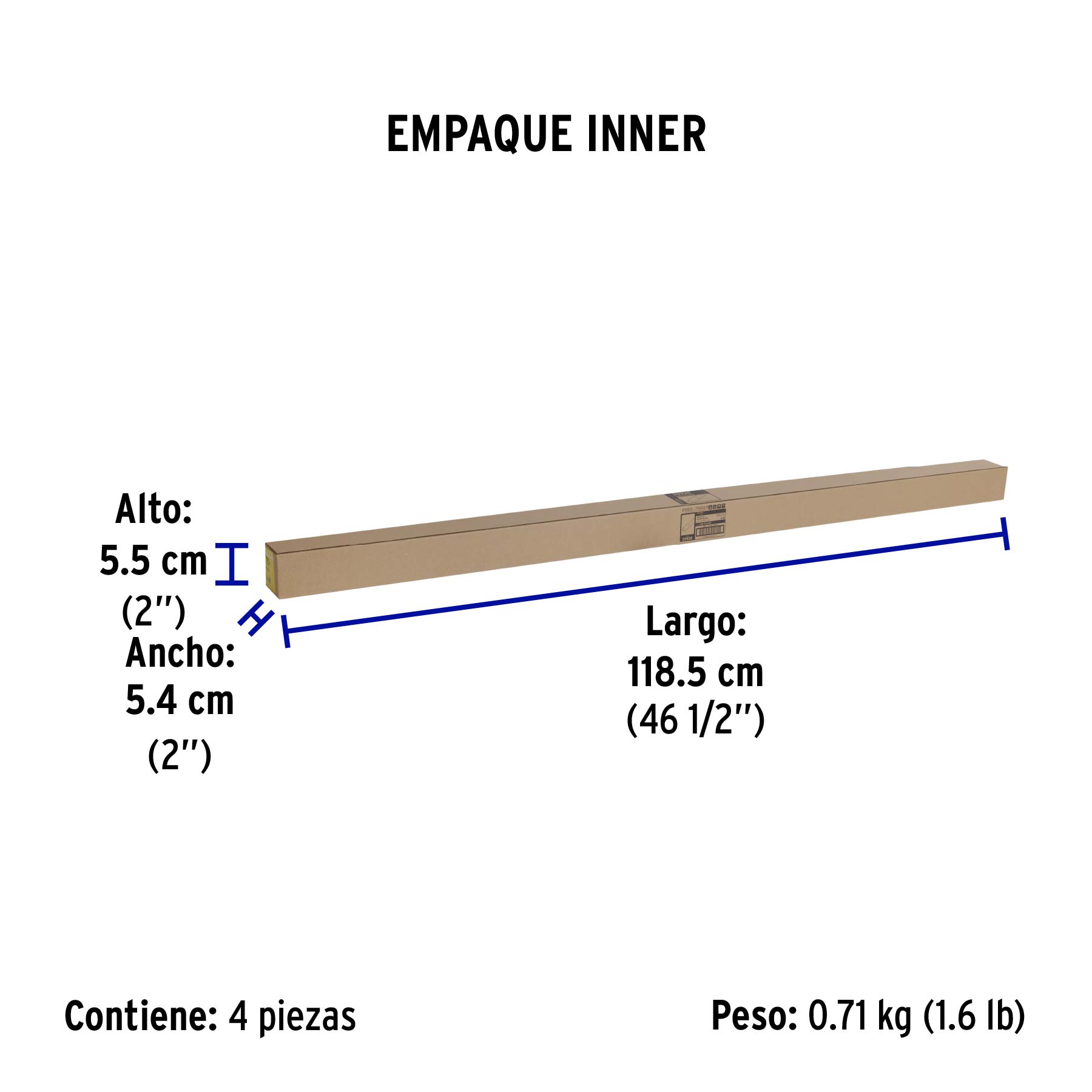 Tubo LED T5 16W G5, 6500K blanca fría, opalino, BASIC - Empaque
