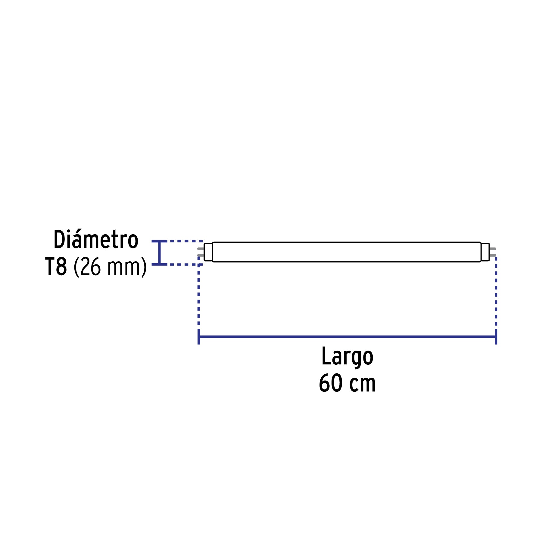 Tubo LED T8 9W G13, 6500K blanca fría, opalino, VOLTECK