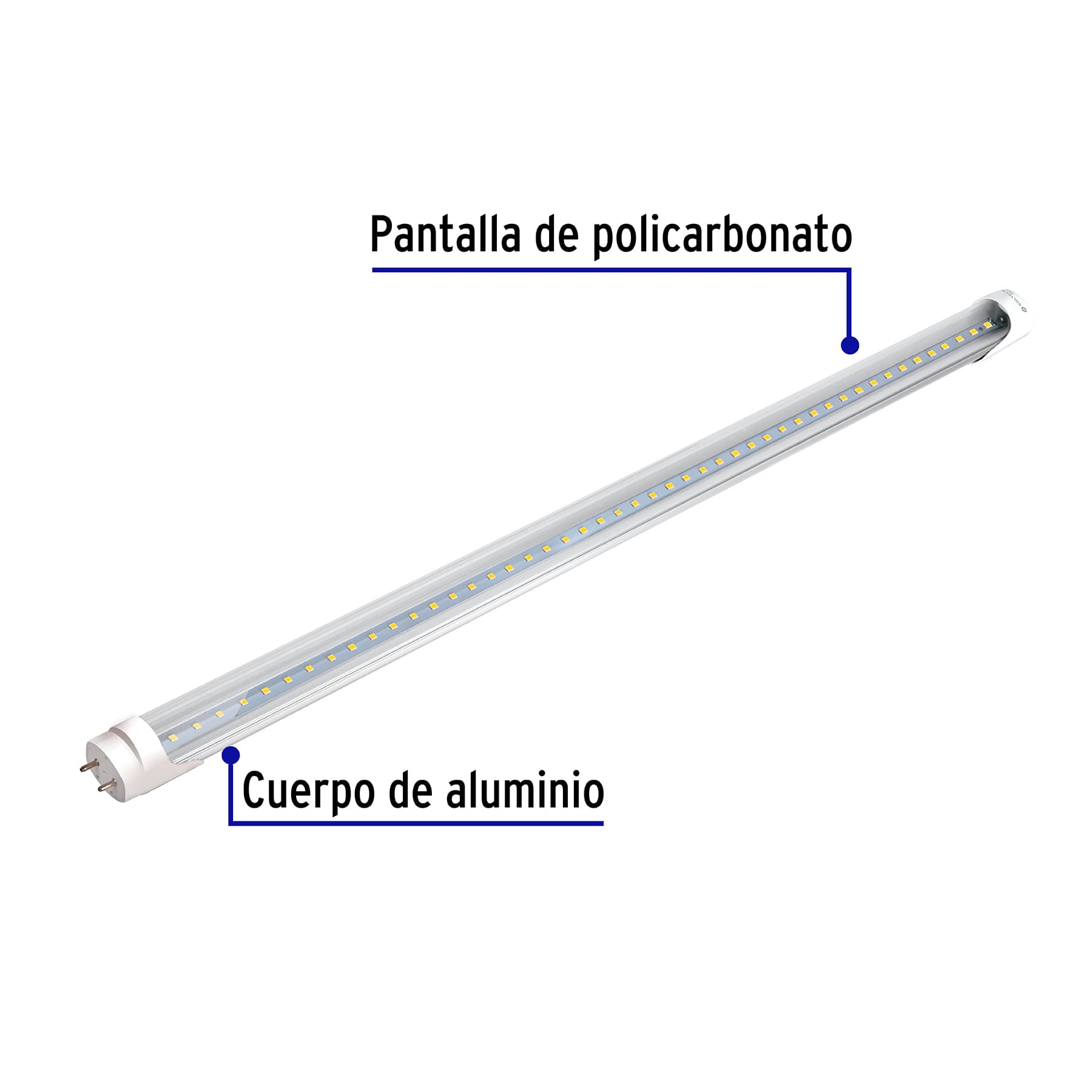 Tubo LED T8 18W G13, 6500K blanca fría, BASIC descontinuado