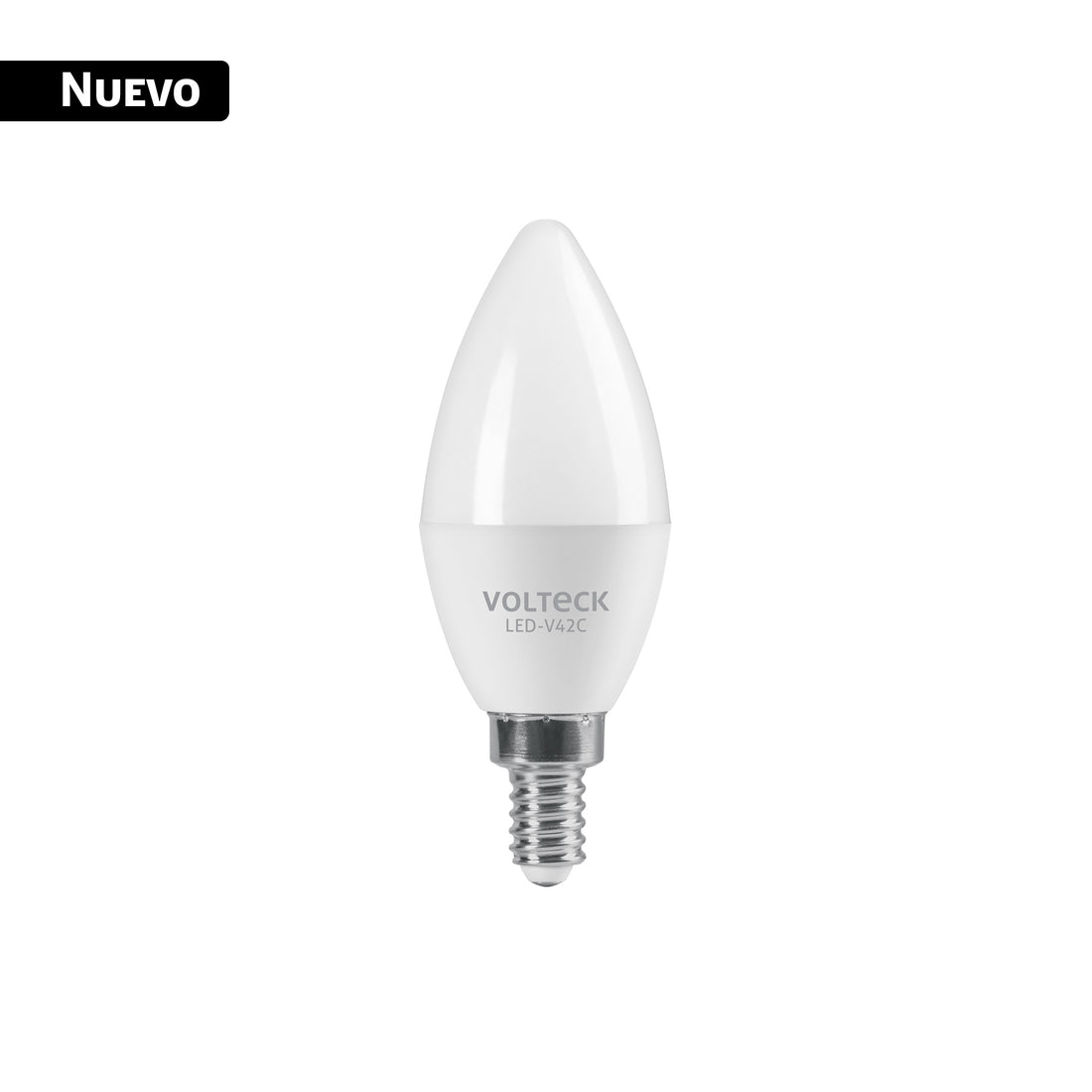 Foco LED tipo vela 4W (25W) 2400K luz ámbar, E12, VOLTECK