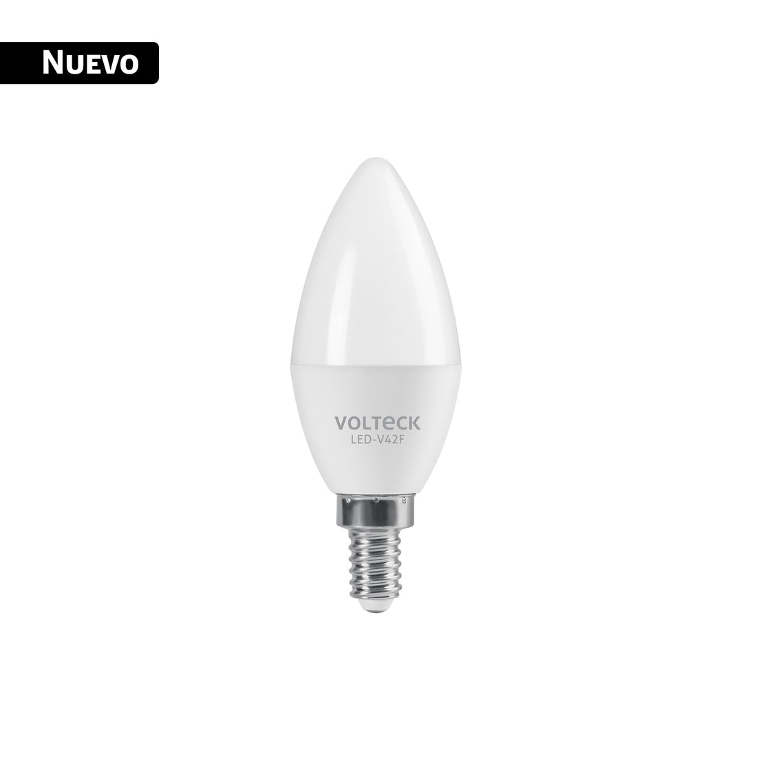 Foco LED tipo vela 4W (25W), luz blanca brillante 6500K, E12