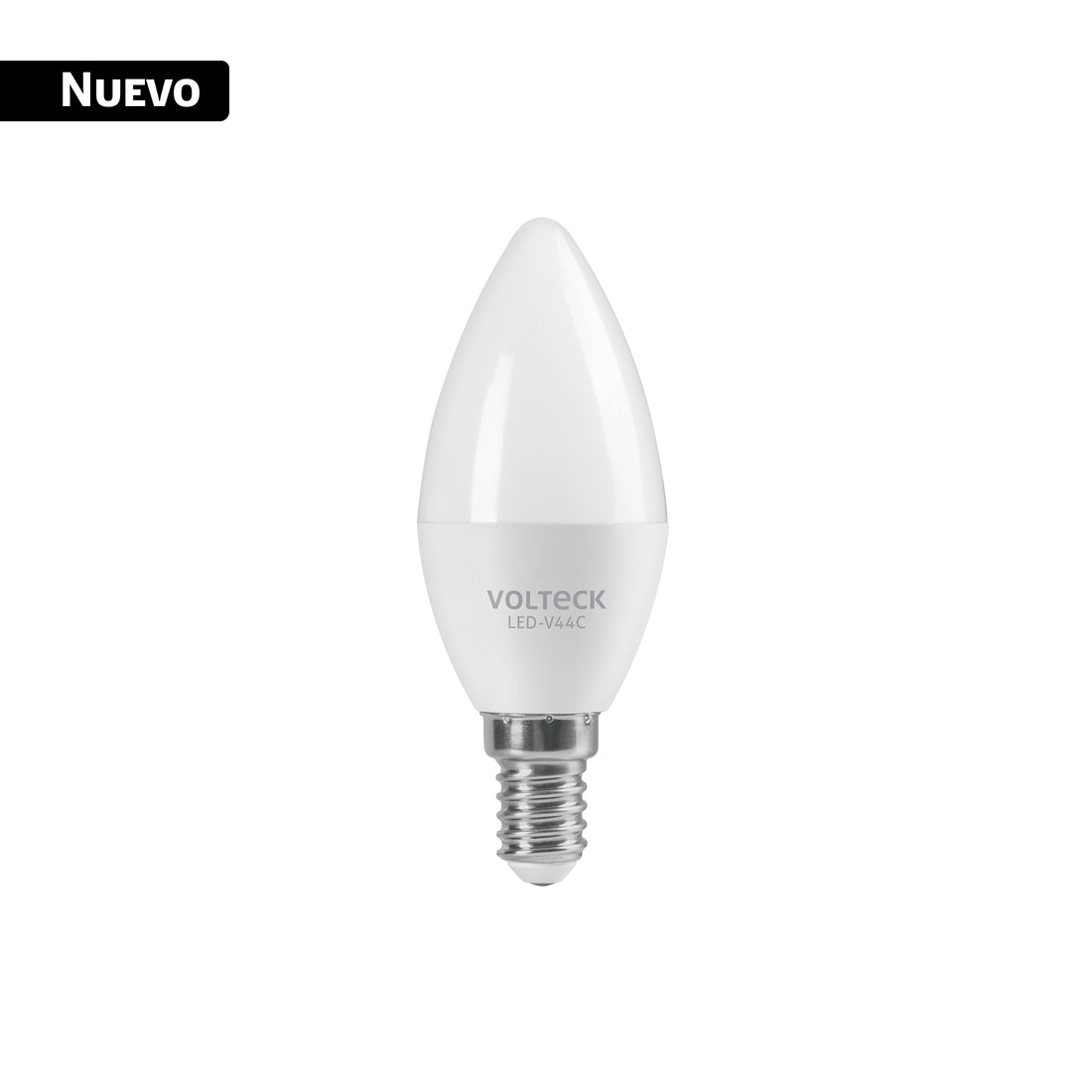 Foco LED tipo vela 4W (25W) 2400K luz ámbar, E14, VOLTECK