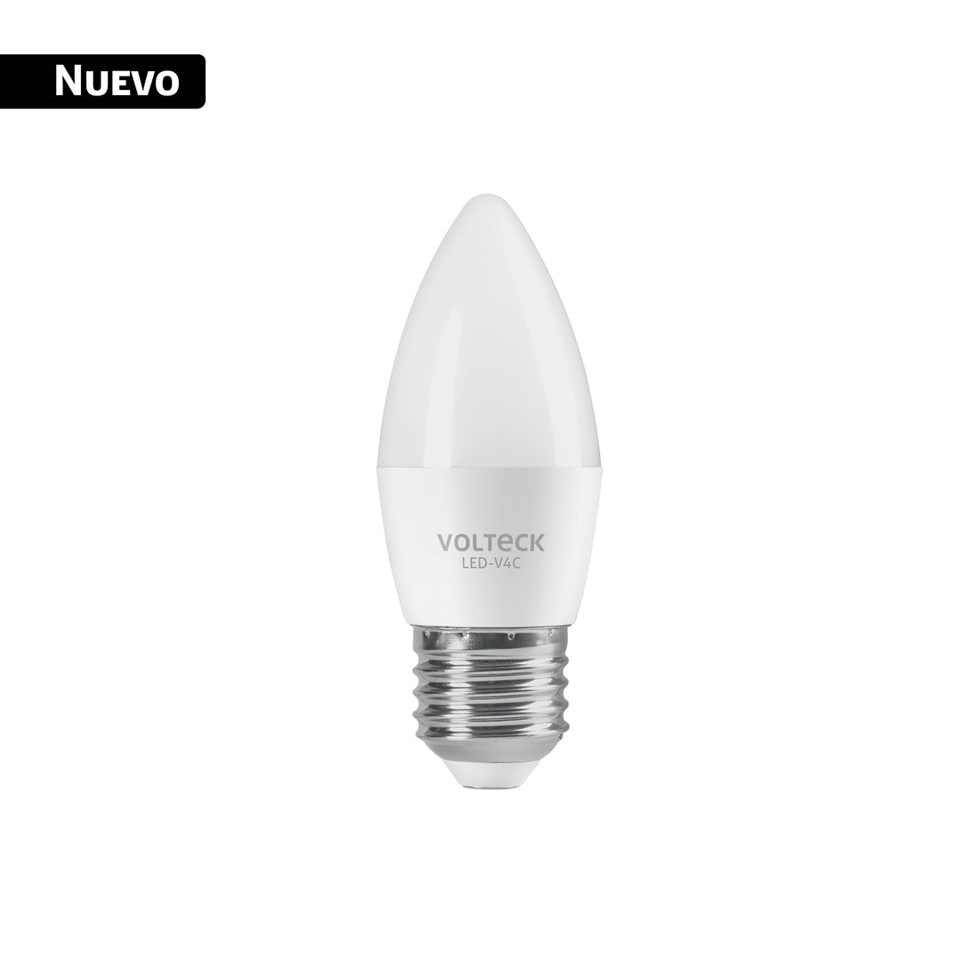 Foco LED tipo vela 4W (25W) 2400K luz ámbar, E27, VOLTECK
