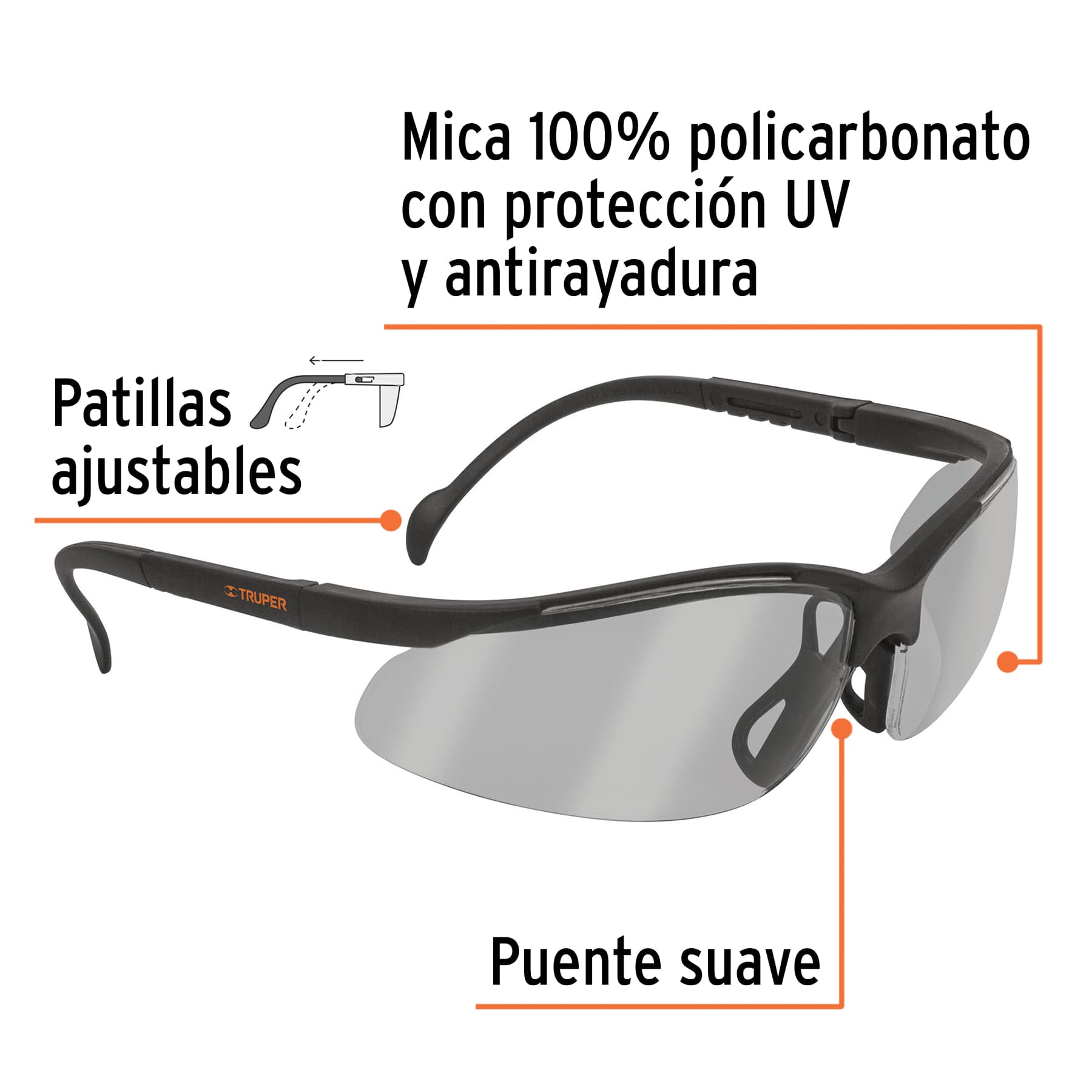 Lentes de seguridad interior-exterior, TRUPER Vision