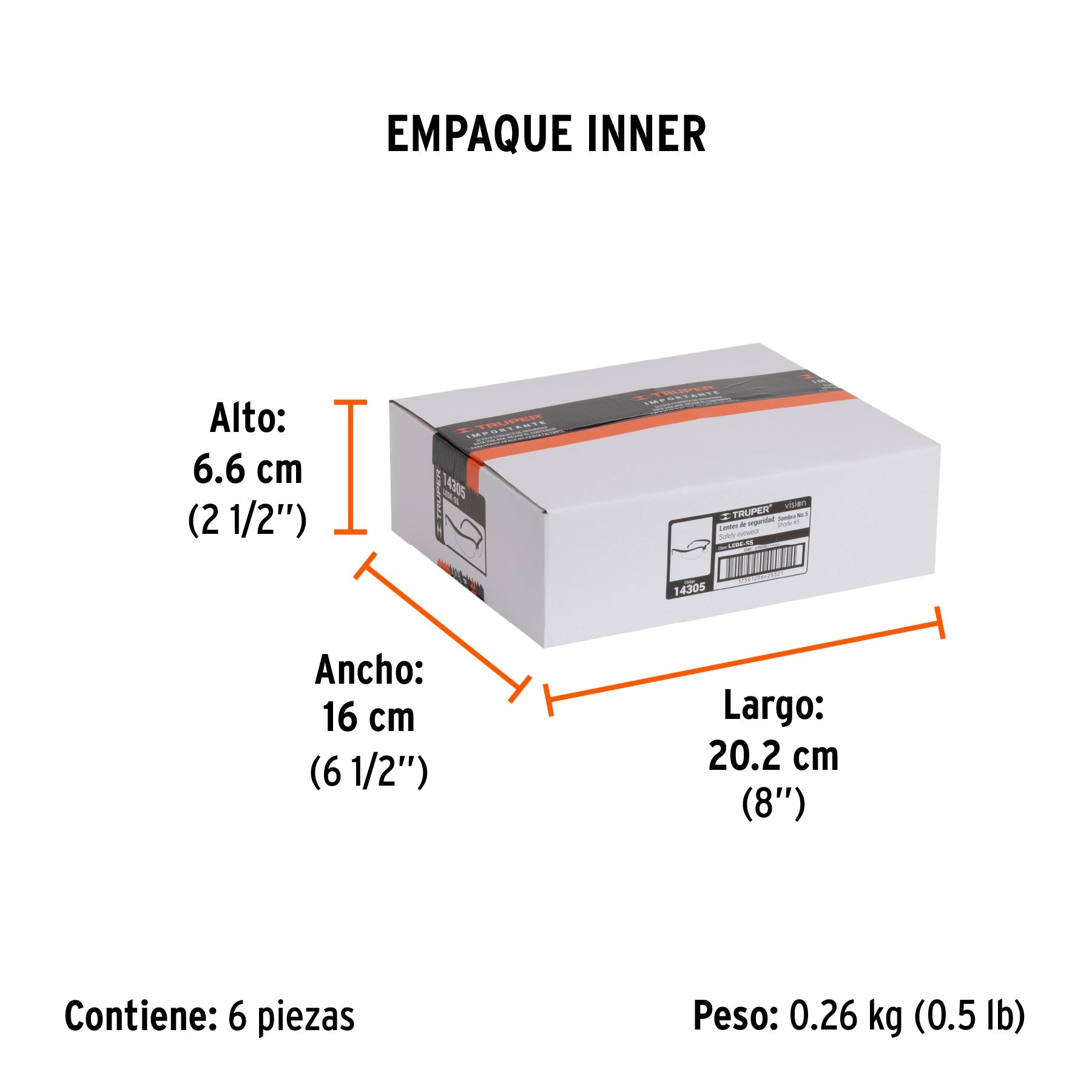 Lentes de seguridad verdes, TRUPER Vision - Empaque