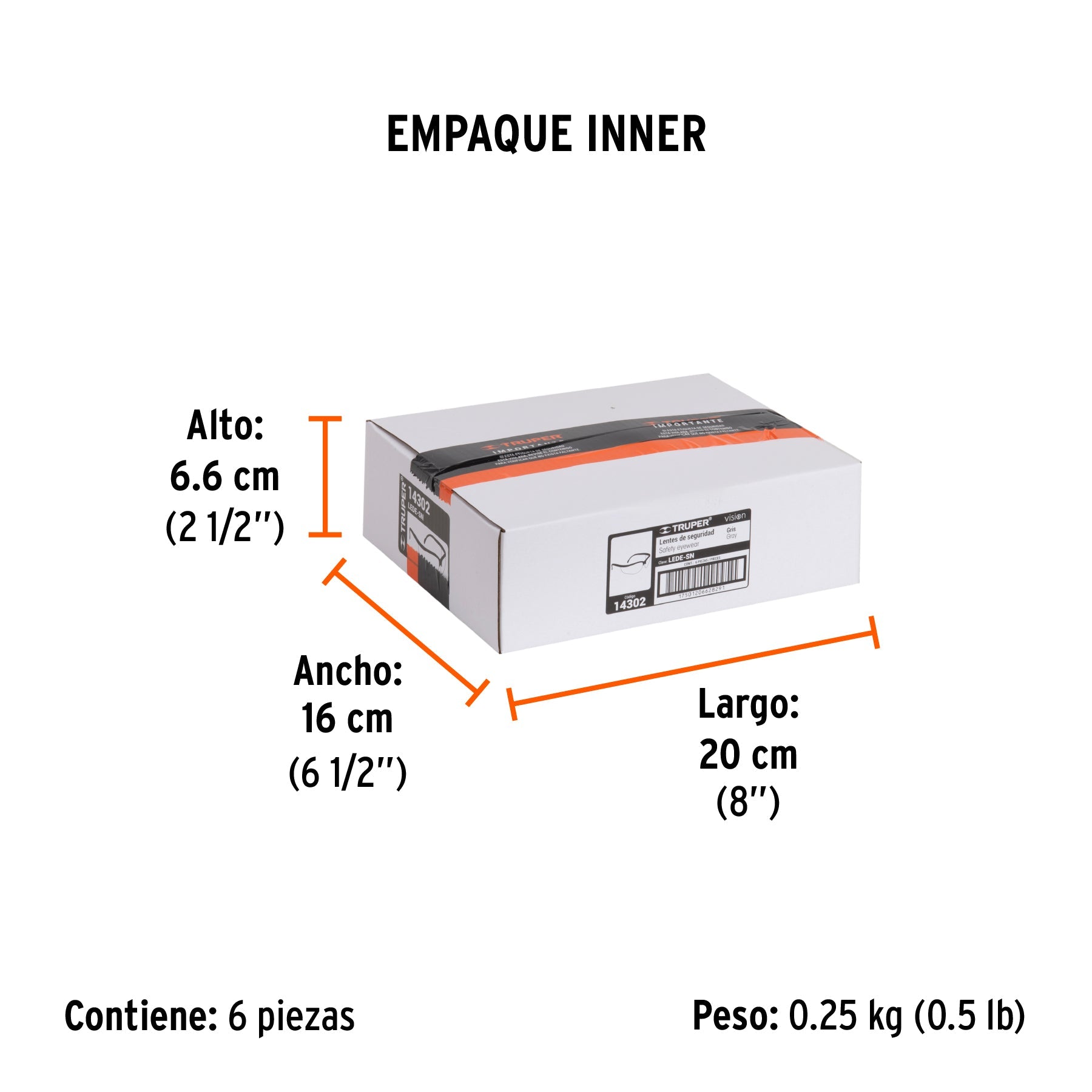 Lentes de seguridad grises, TRUPER Vision - Empaque
