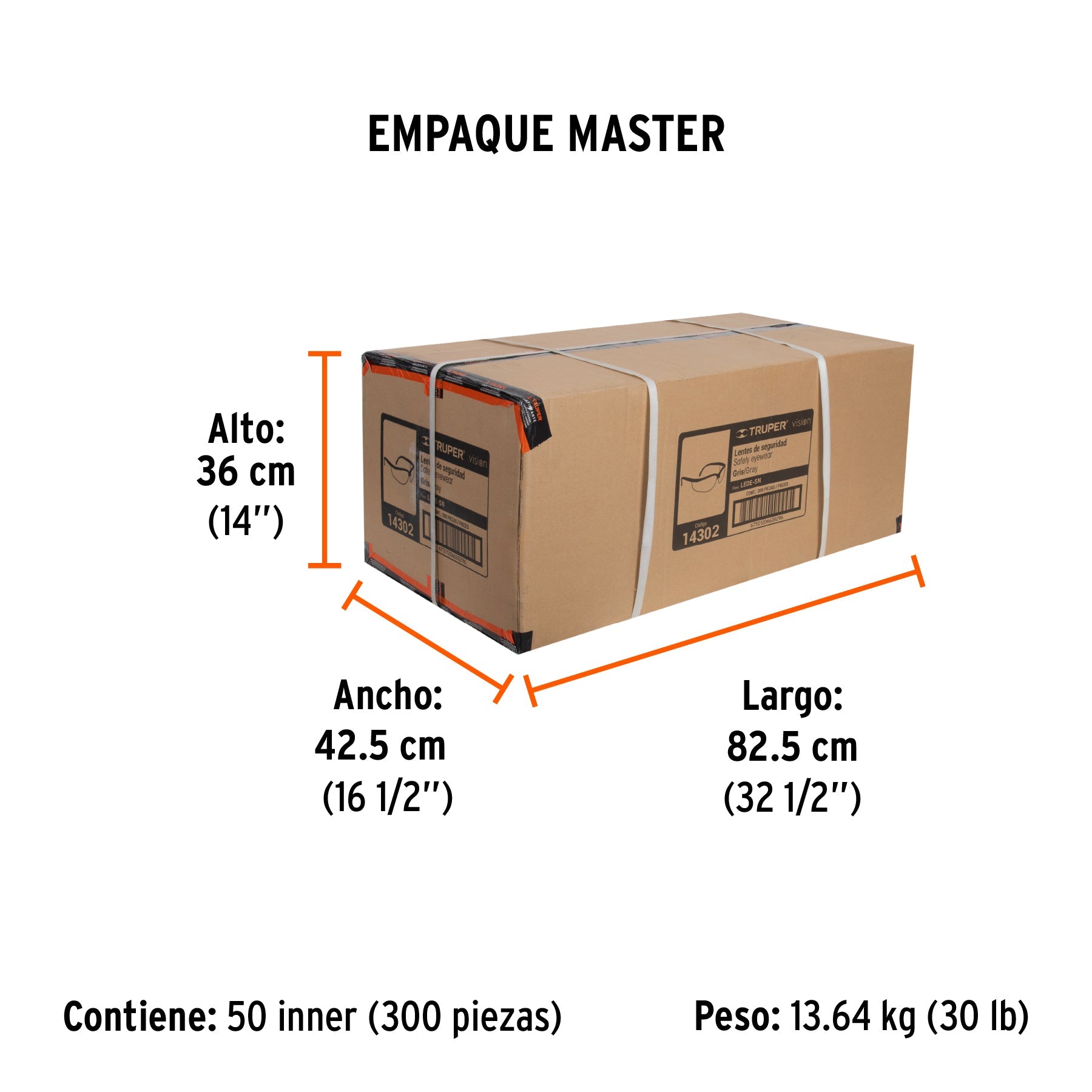 Lentes de seguridad grises, TRUPER Vision - Empaque