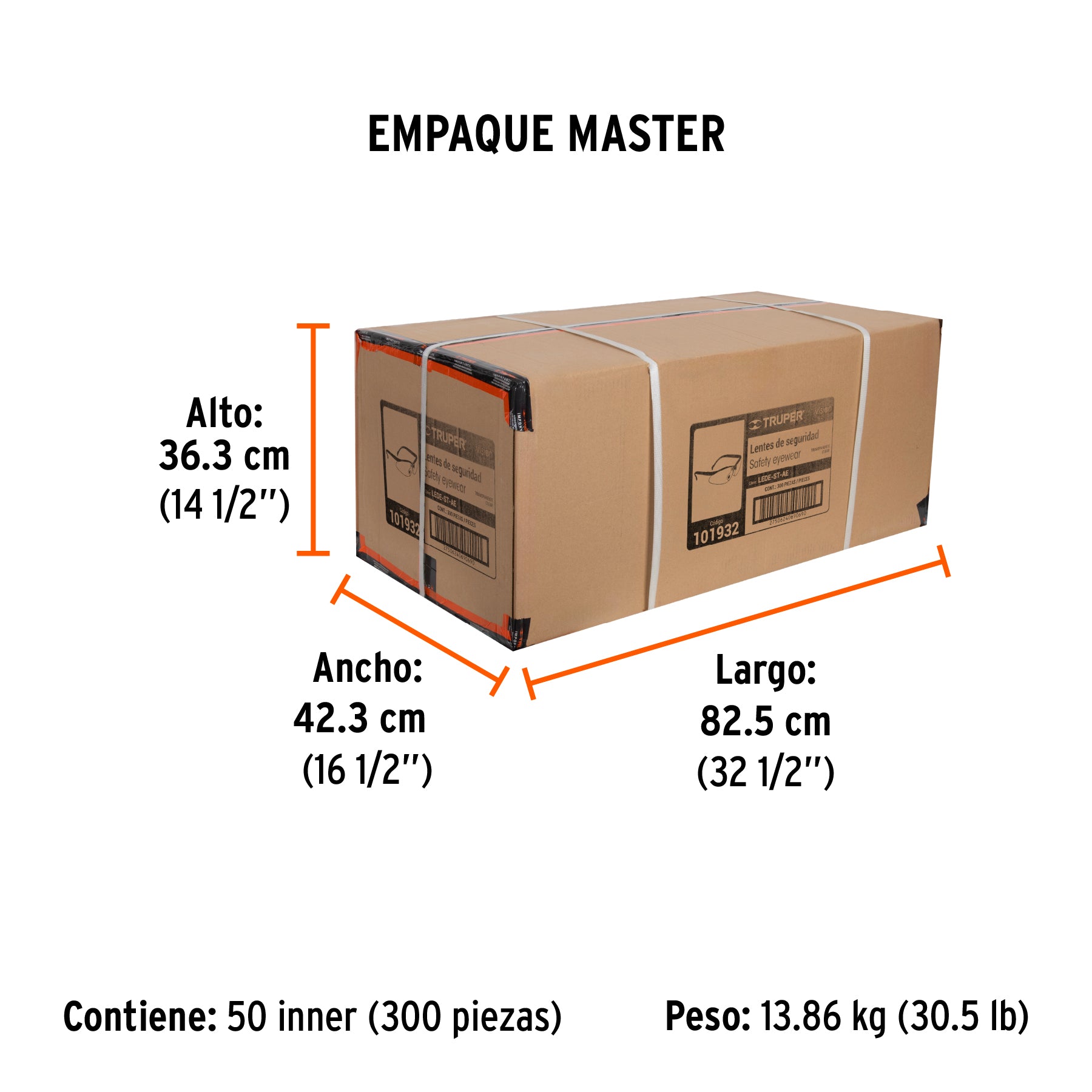 Lentes de seguridad transparentes con antiempaño, Vision - Empaque