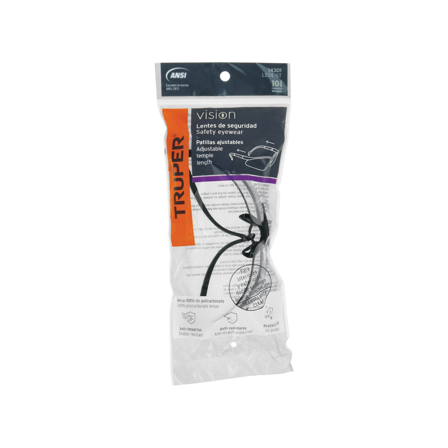 Lentes de seguridad transparentes, TRUPER Vision