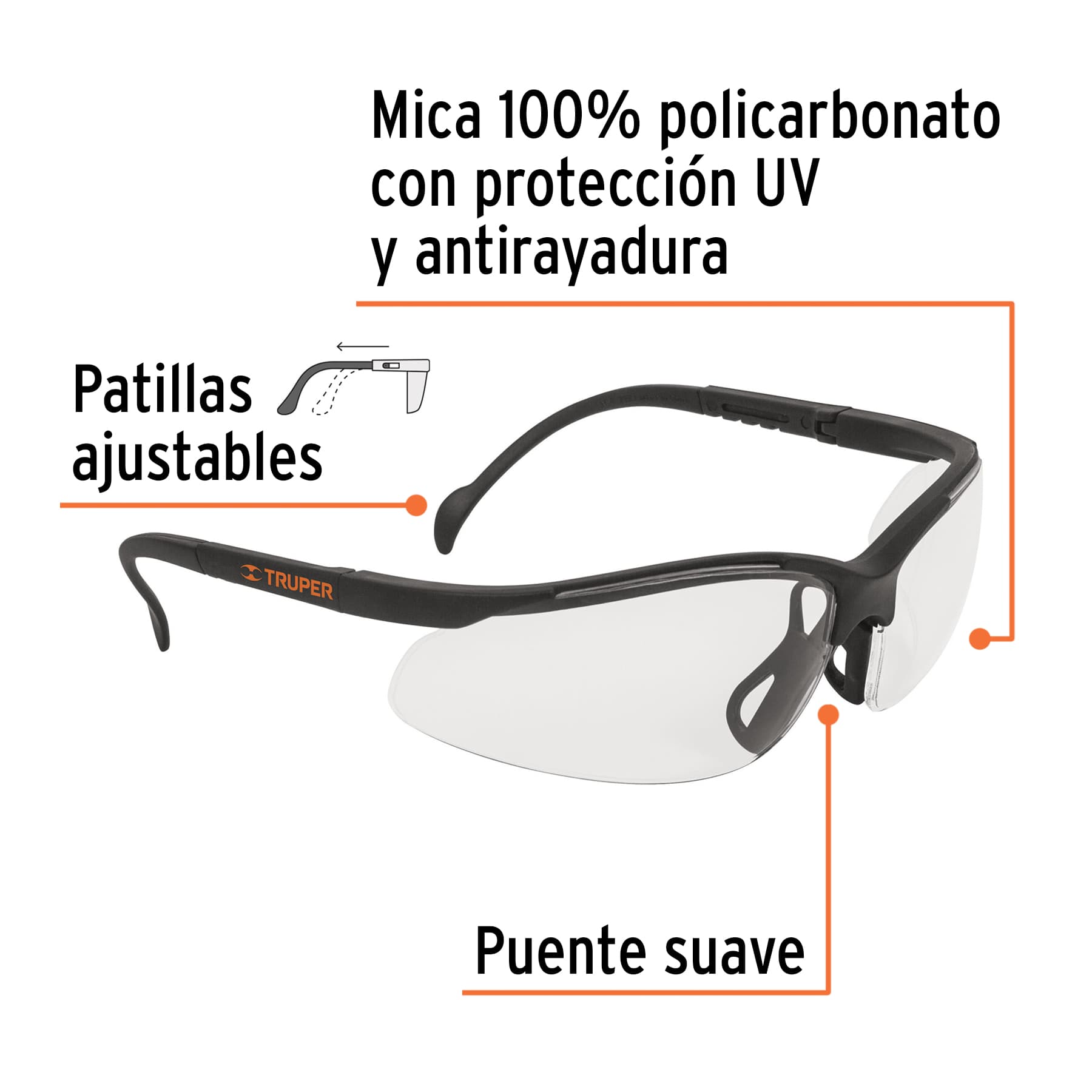 Lentes de seguridad transparentes, TRUPER Vision