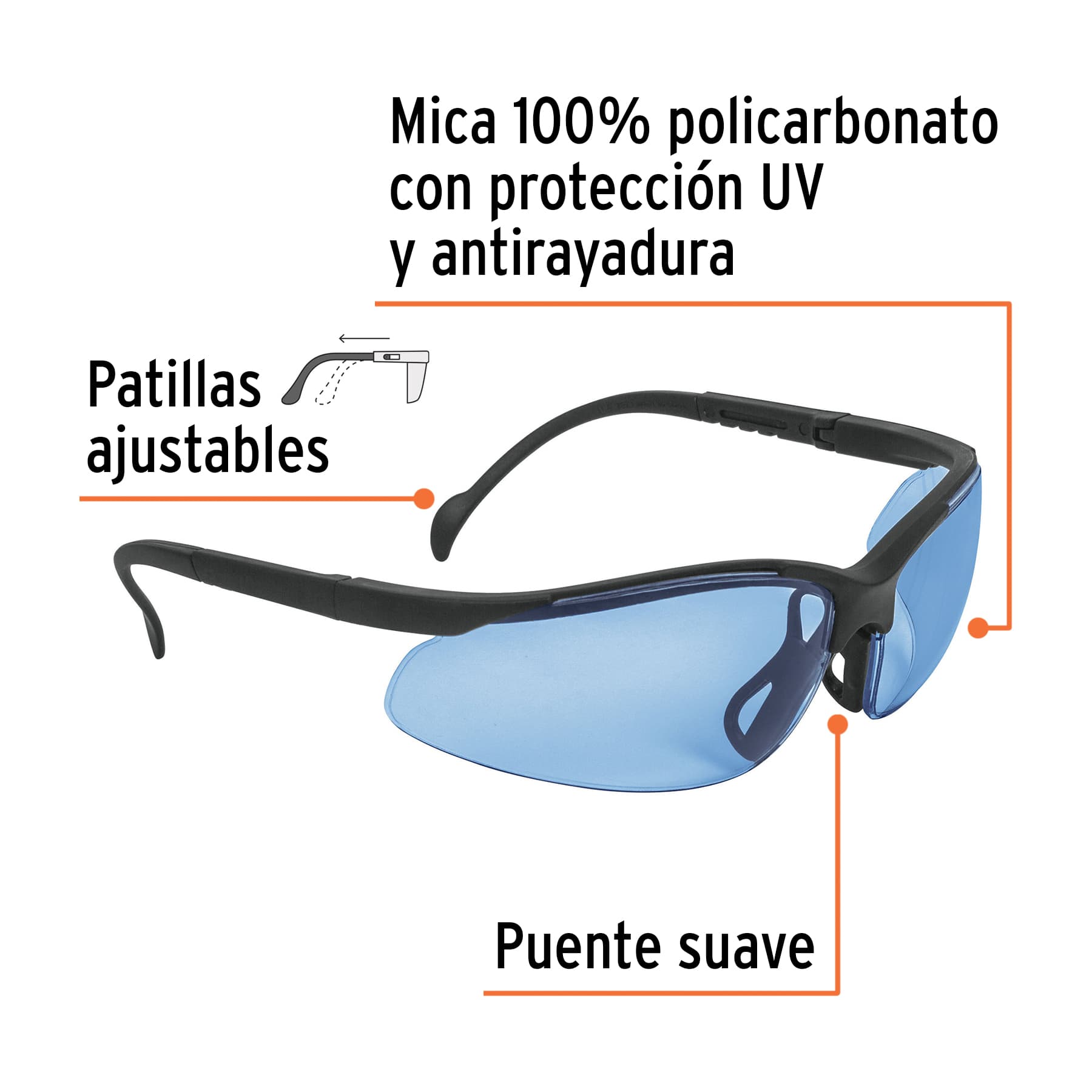 Lentes de seguridad azules, TRUPER Vision