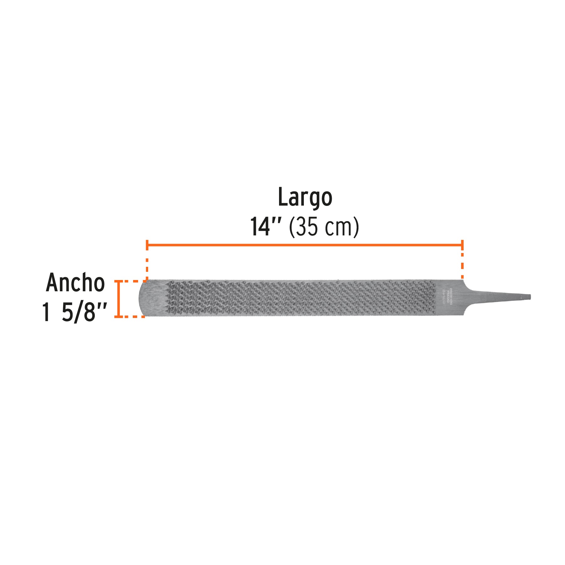 Lima escofina para herrar con zanco 14", TRUPER