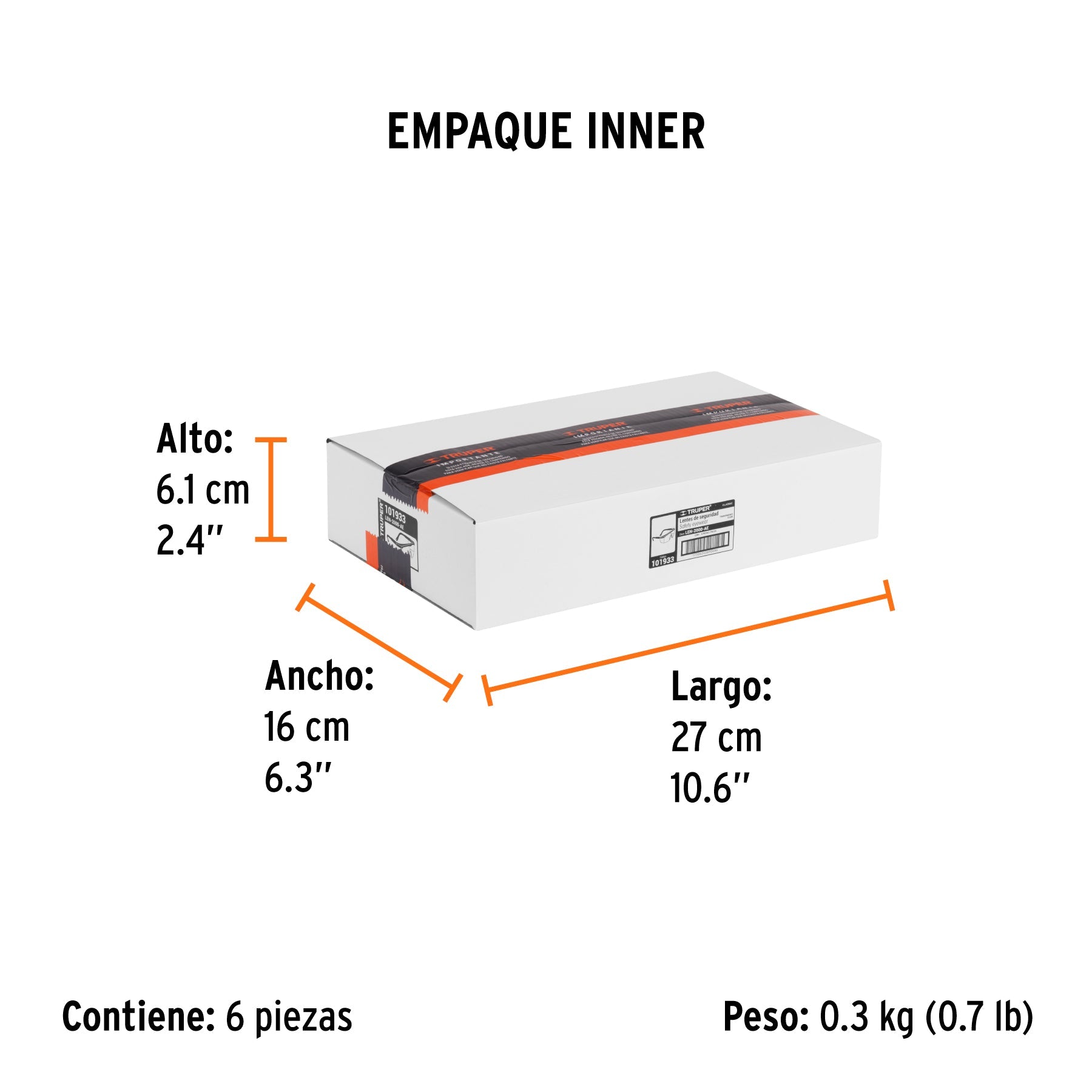 Lentes de seguridad ajustables claros c/antiempaño, Classic - Empaque