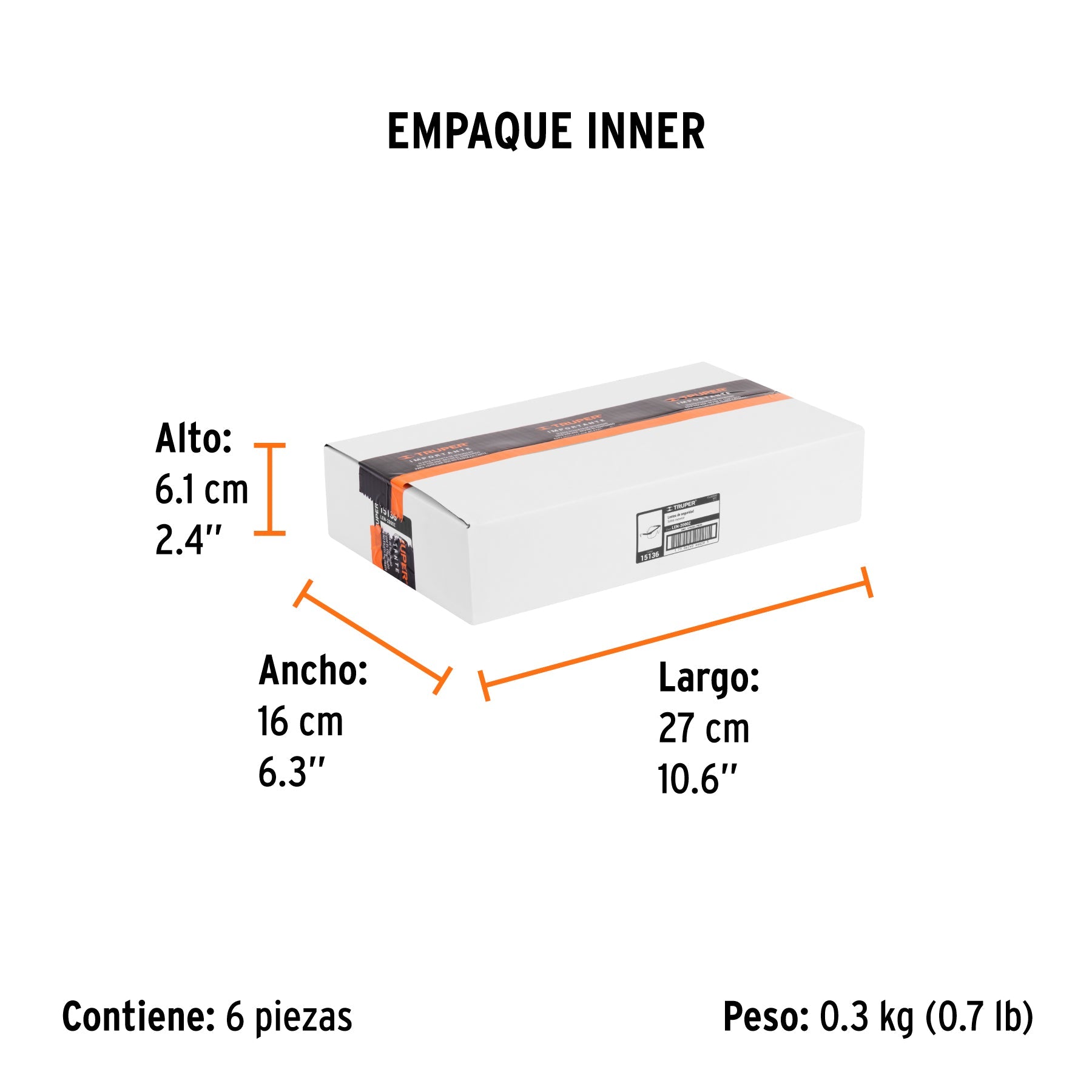 Lentes de seguridad ajustables azules, TRUPER Classic - Empaque