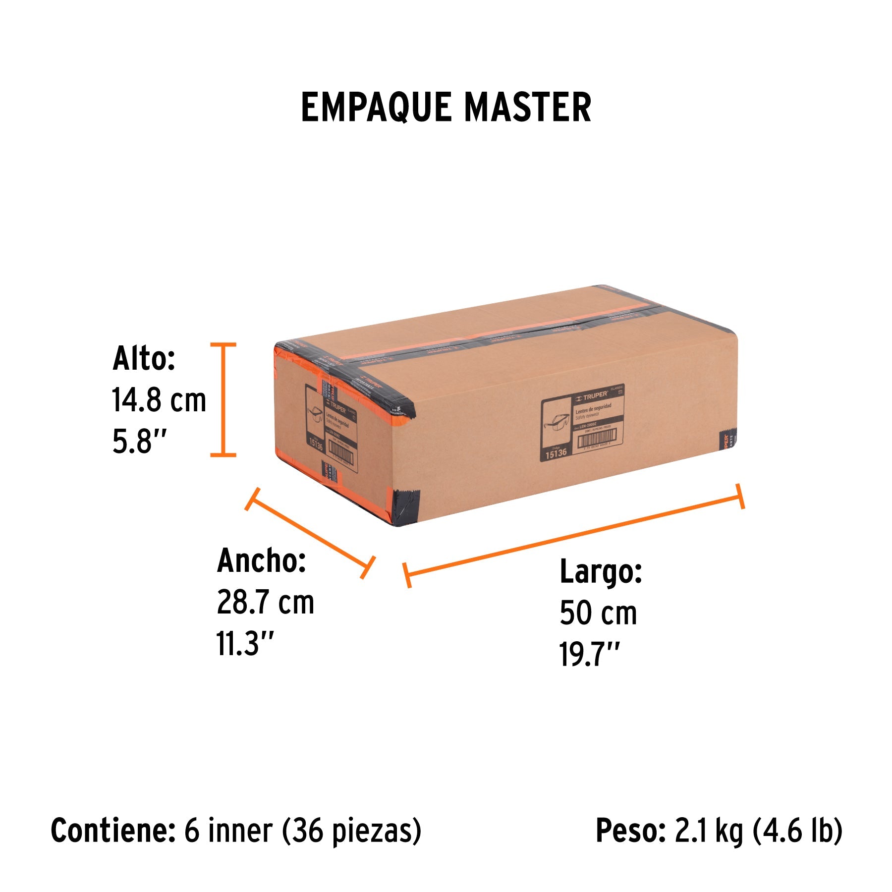 Lentes de seguridad ajustables azules, TRUPER Classic - Empaque