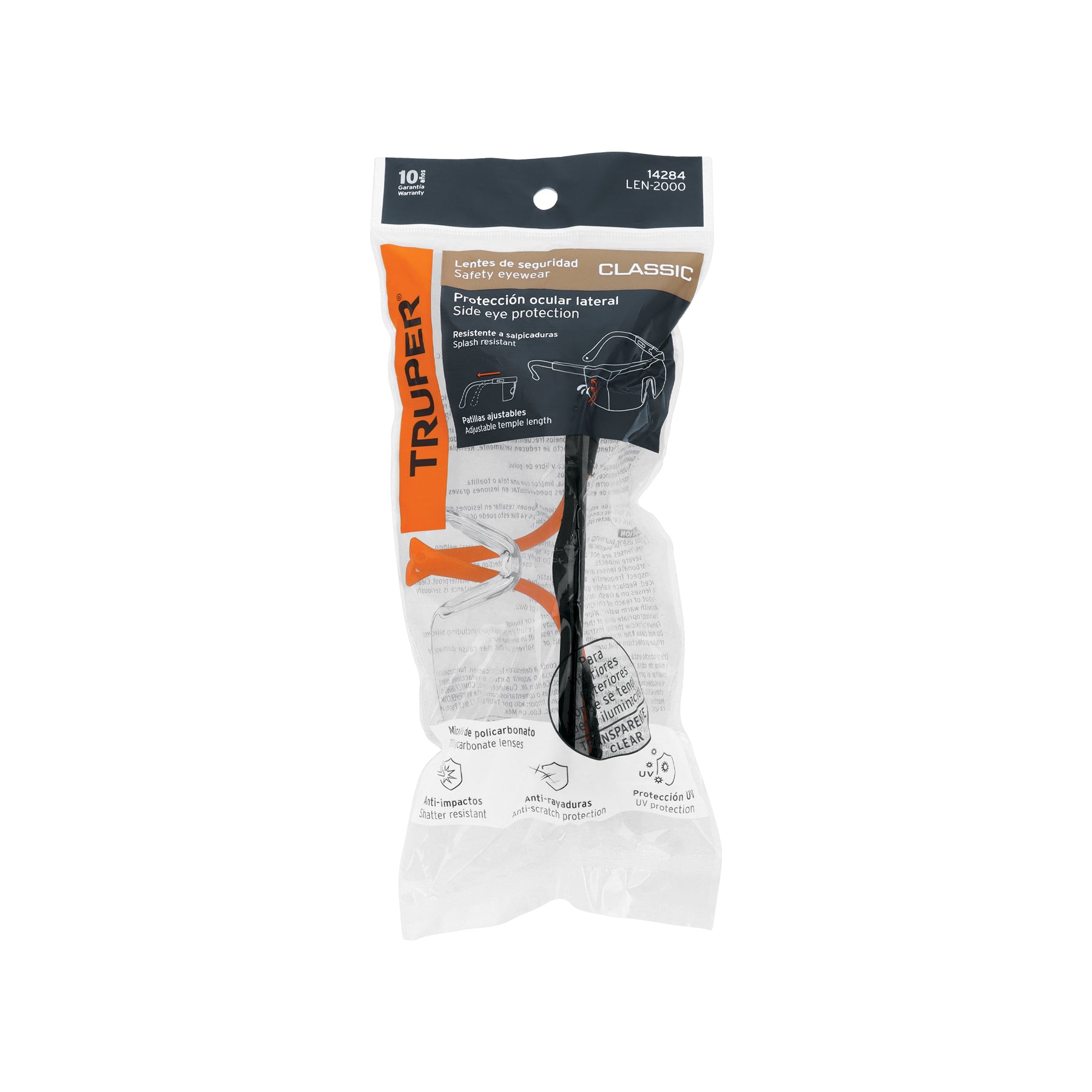Lentes de seguridad ajustables transparentes, TRUPER Classic