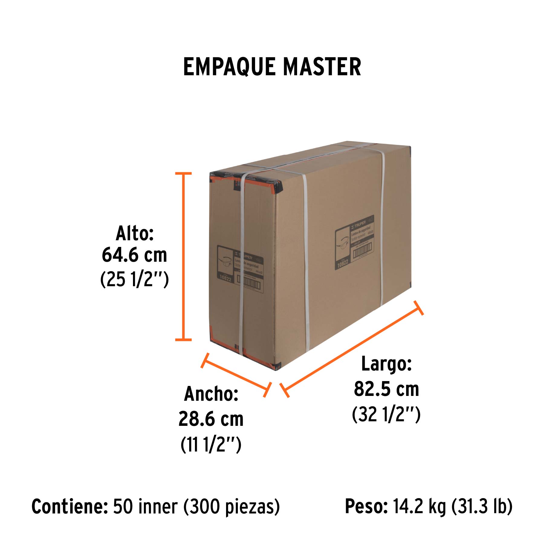 Lentes de seguridad espejo plata, TRUPER Ultralite - Empaque