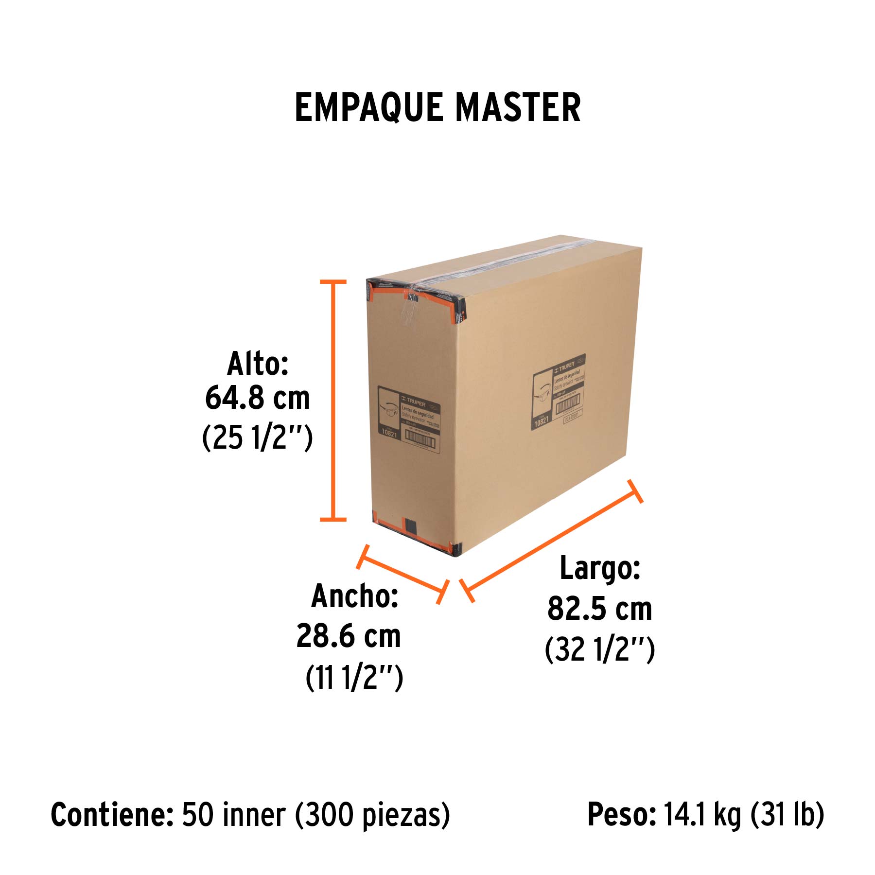 Lentes de seguridad interior-exterior, TRUPER Ultralite - Empaque