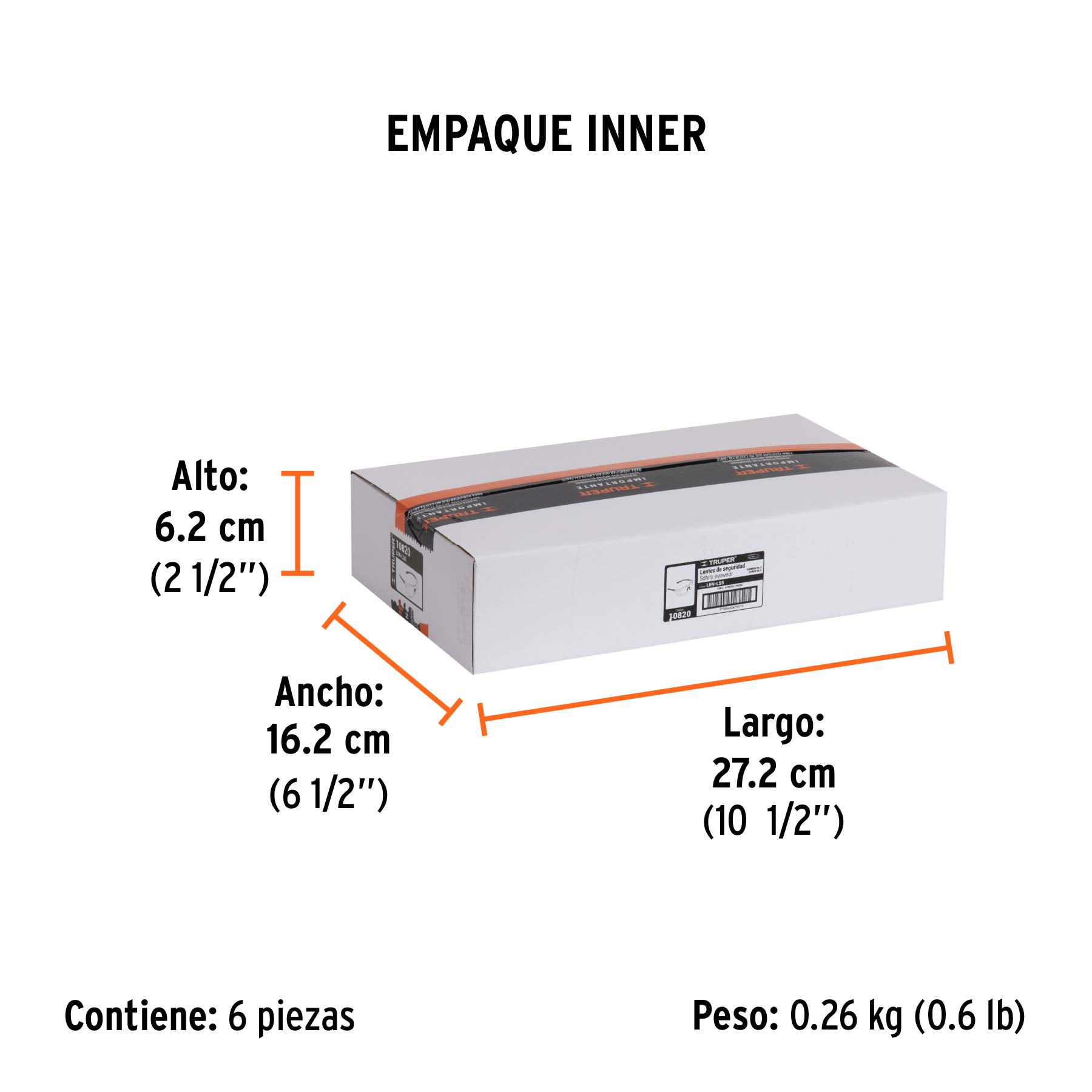 Lentes de seguridad verdes, TRUPER Ultralite - Empaque