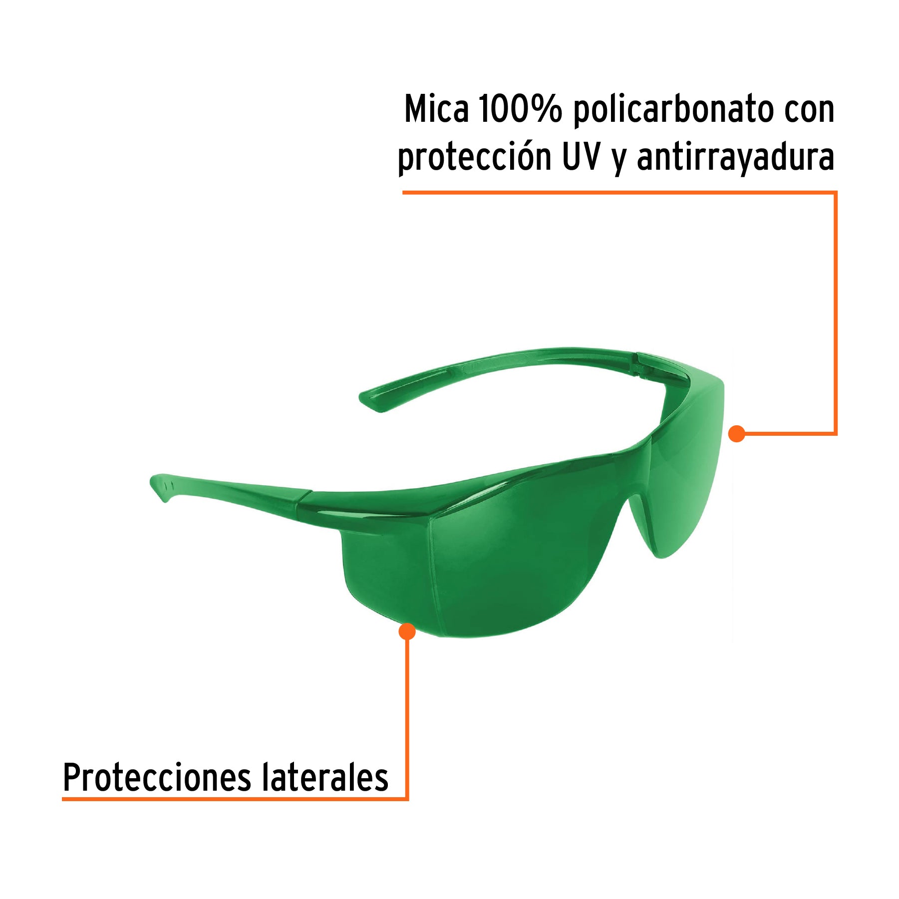 Lentes de seguridad verdes, TRUPER Ultralite