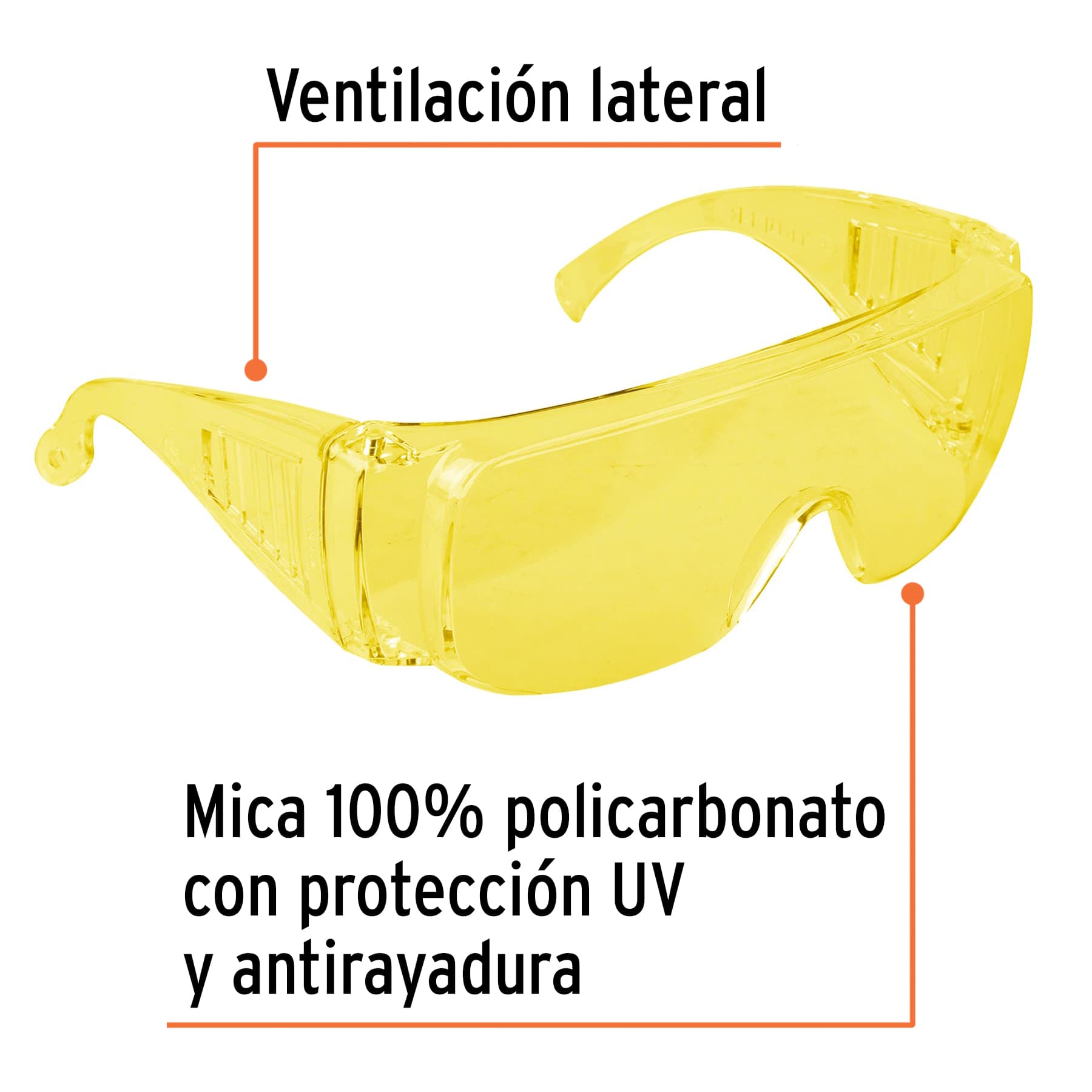 Lentes de seguridad ámbar, TRUPER Safe