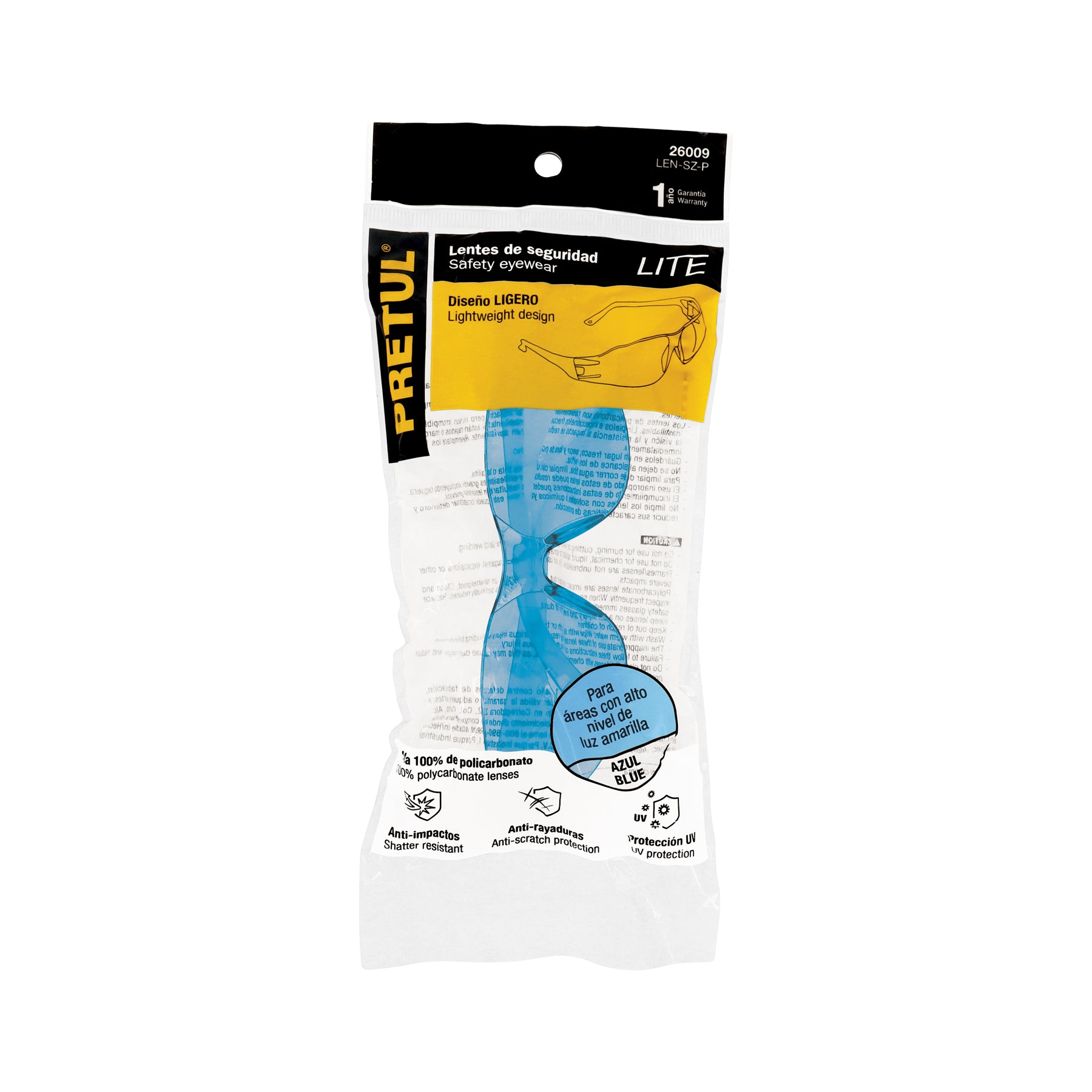 Lentes de seguridad azules, PRETUL LITE