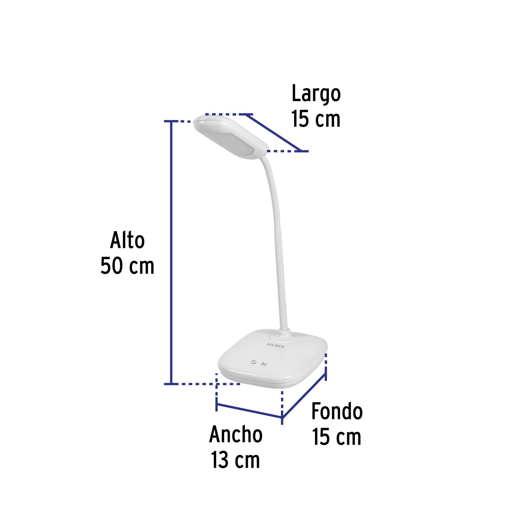 Lámpara de LED 5W cuello flexible para escritorio, VOLTECK