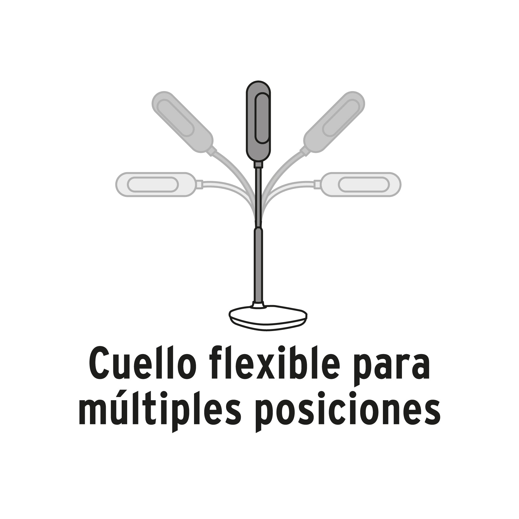 Lámpara de LED 5W cuello flexible para escritorio, VOLTECK