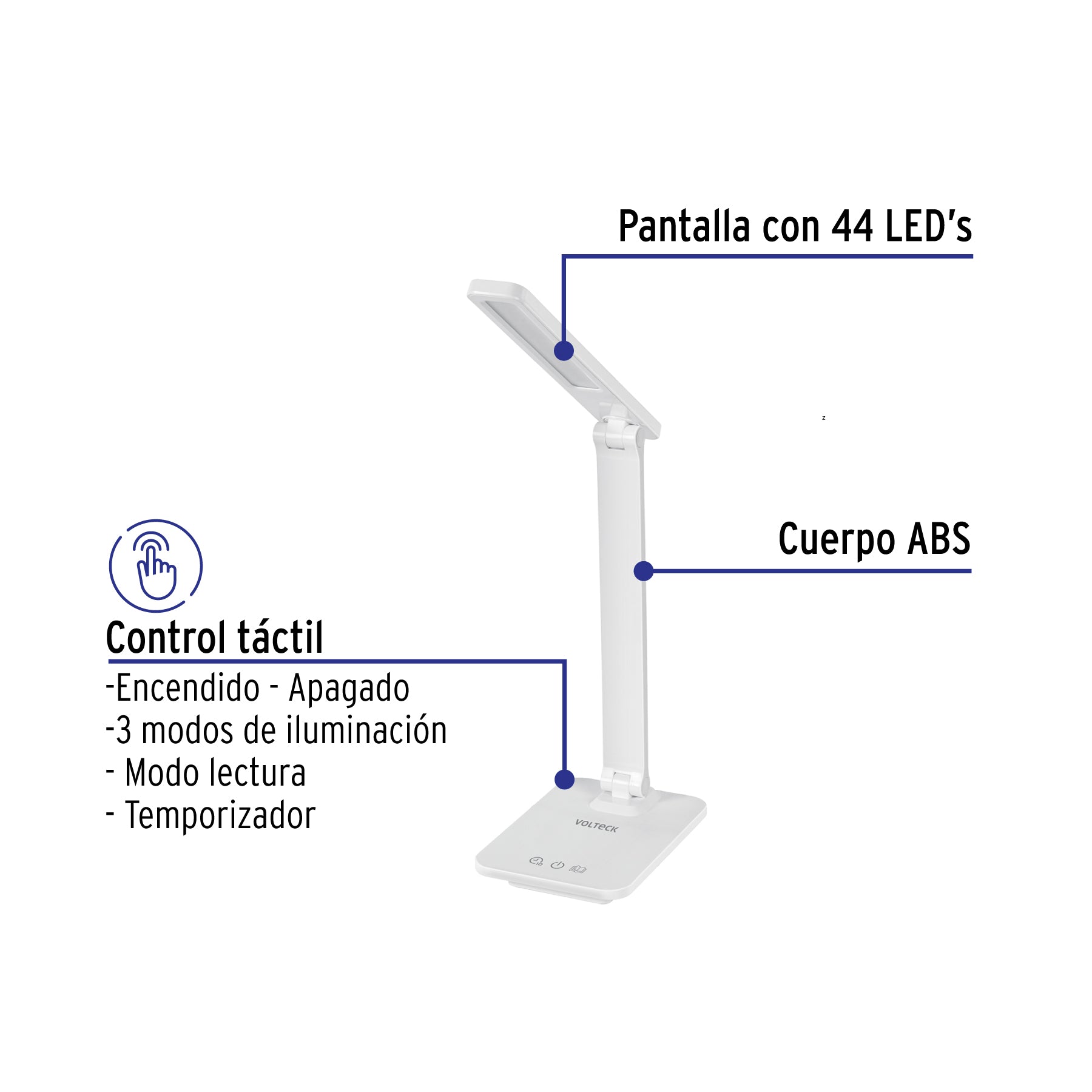 Lámpara de LED 8W 5 niveles de iluminación para escritorio