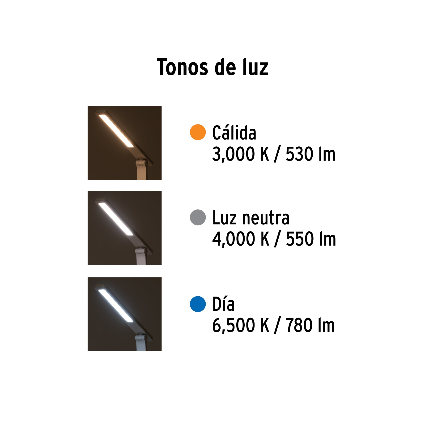 Lámpara de LED 8W 5 niveles de iluminación para escritorio